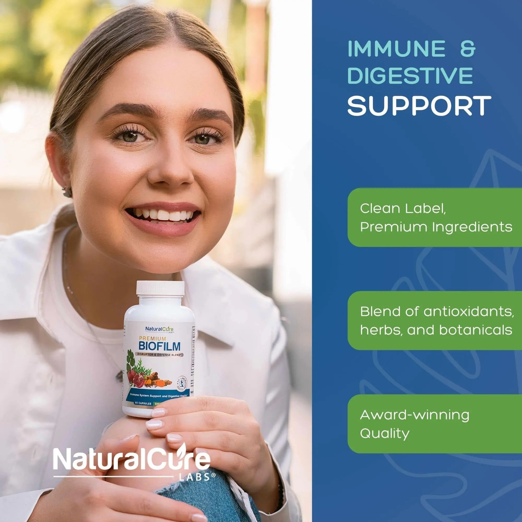 Natural Cure Labs Biofilm Complex – Premium Biofilm Formula Botanicals & Herbs | Biofilm Product for Digestion & Immune Support | Natural Cure Labs uk supplements
