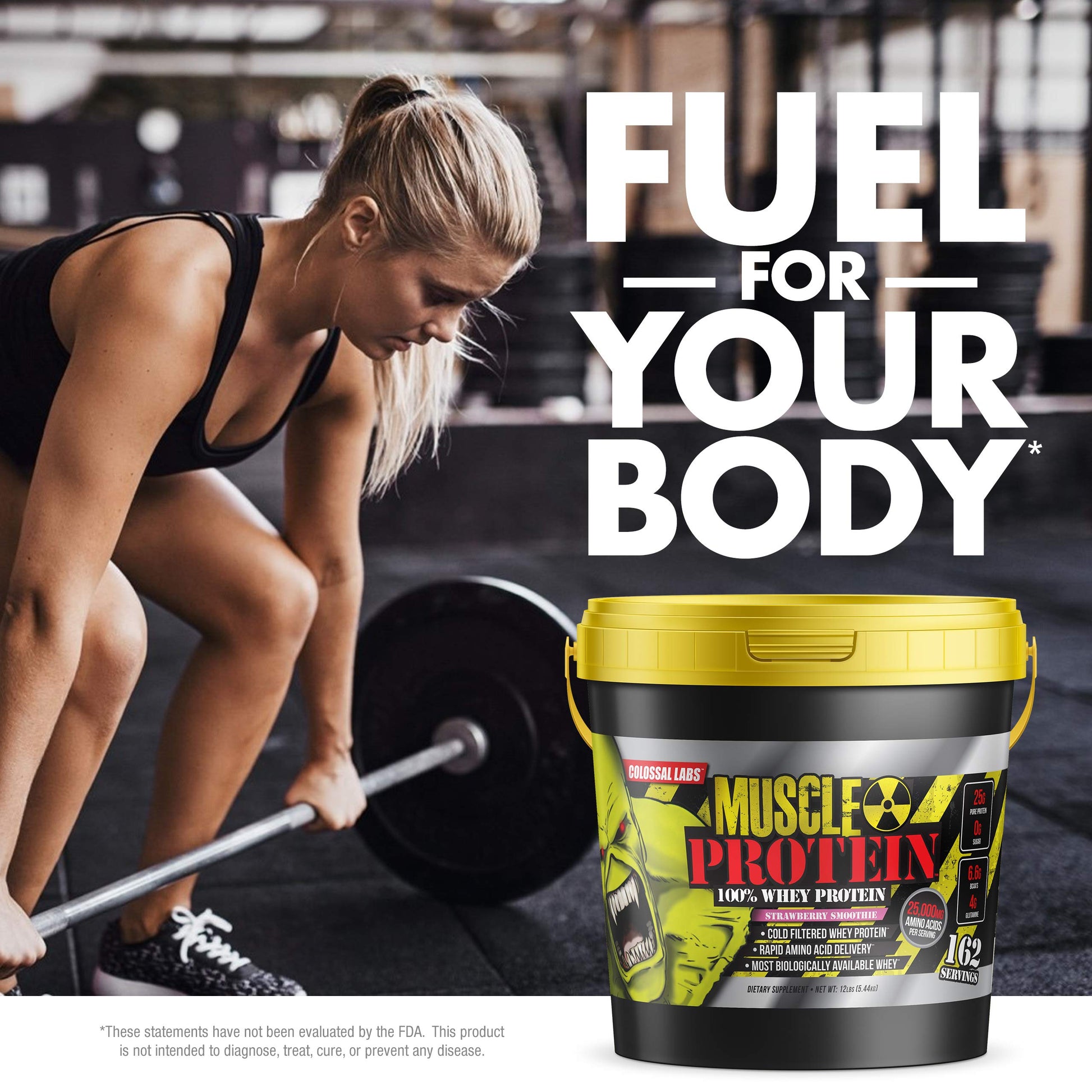 COLOSSAL LABS Muscle Protein Whey Powder [12 lbs/Pack of 1]-Strawberry Protein COLOSSAL LABS uk supplements
