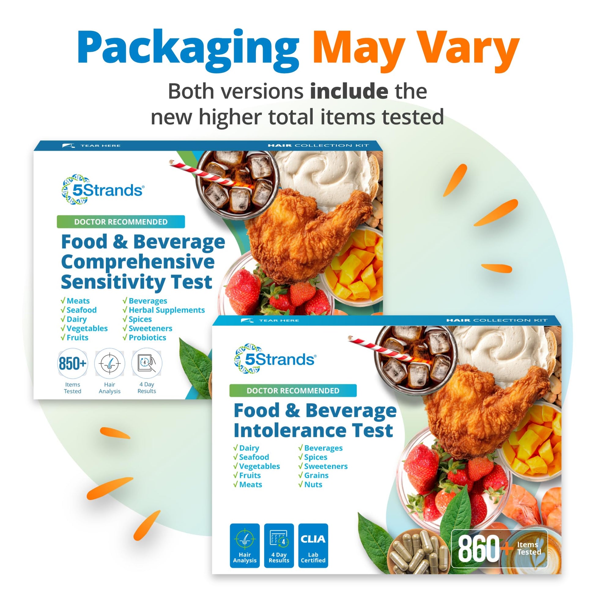 5Strands Food & Beverage Intolerance Test for Adults & Kids, 868 Items Tested, at-Home Sensitivity Testing, Hair Analysis, Gut Health Test, Results in 4 Days 5Strands uk supplements