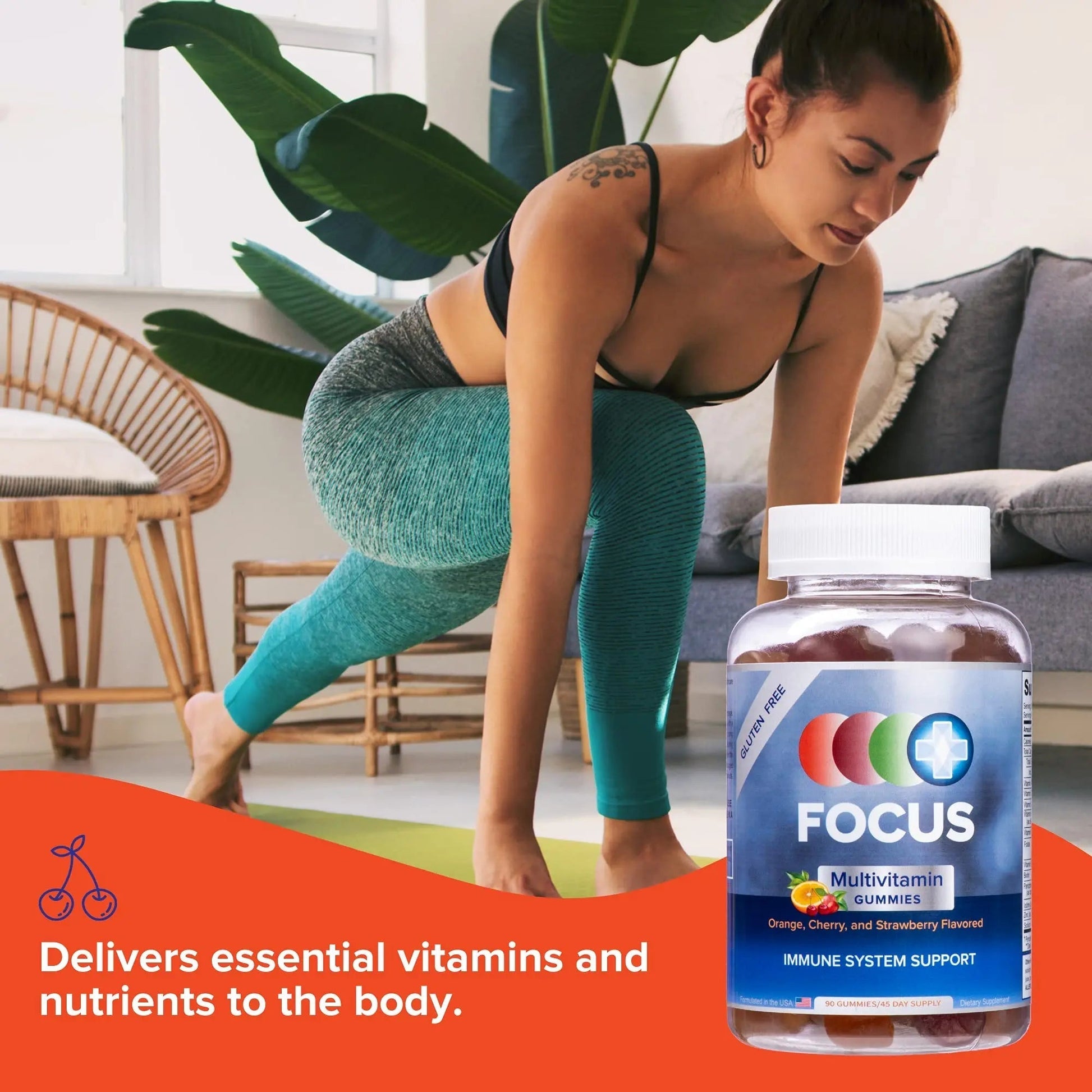 Focus Multivitamin Gummies | Flavored Vitamin Supplement | Boost Energy Levels | Support Overall Health | Daily Dietary Vitamin | Focus Vision Supplements uk supplements