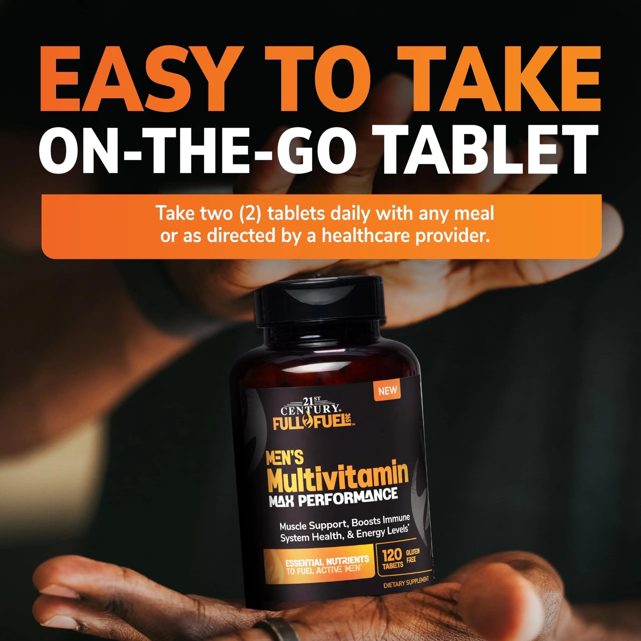 21st Century Full Fuel 365 Active Men’s Multivitamin, 120 Tablets, Daily Vitamins and Minerals for Energy, Muscle Support, Immune Health, No Gluten 21st Century uk supplements
