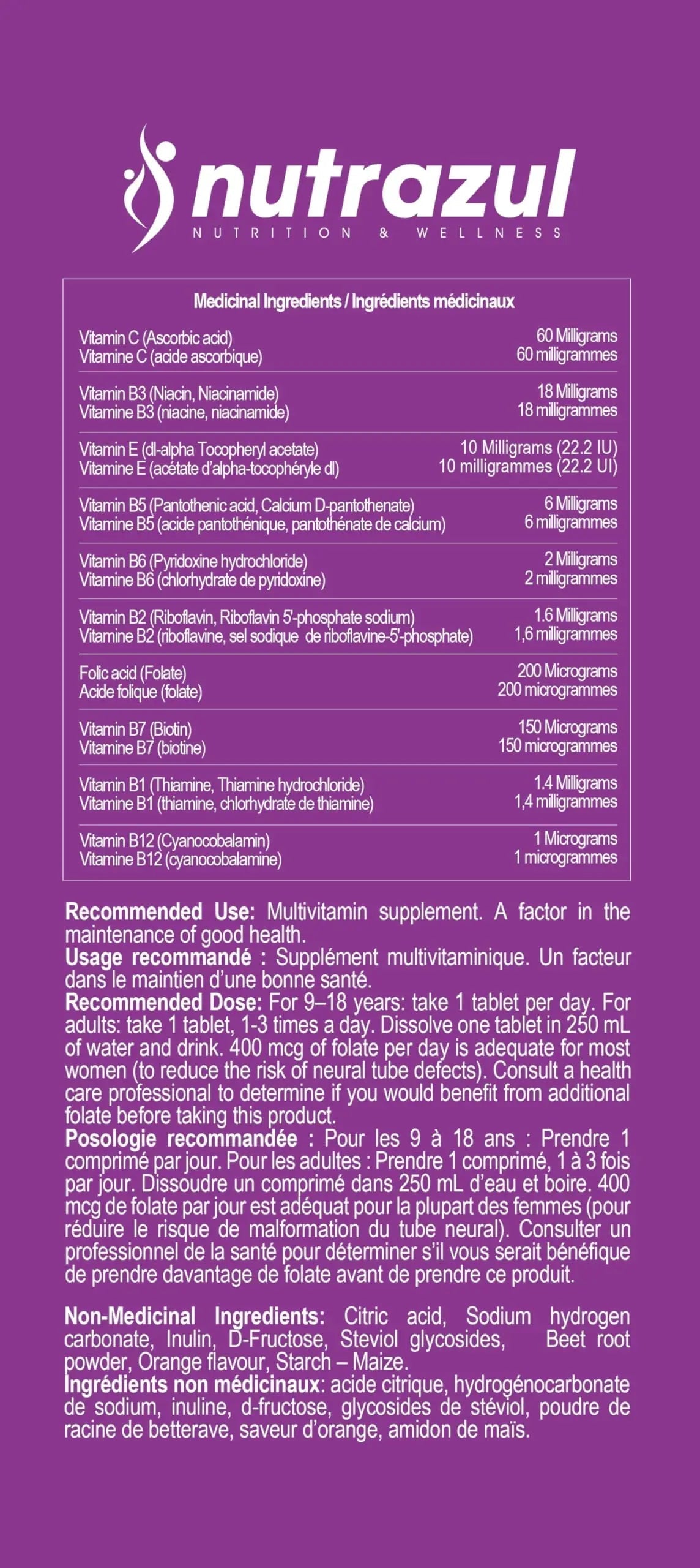 nutrazul Multivitamin Effervescent Tablets, Supplement for Daily Wellness & 9 Essential Vitamins, Contains Vitamin with Vitamin C & B Complex nutrazul uk supplements