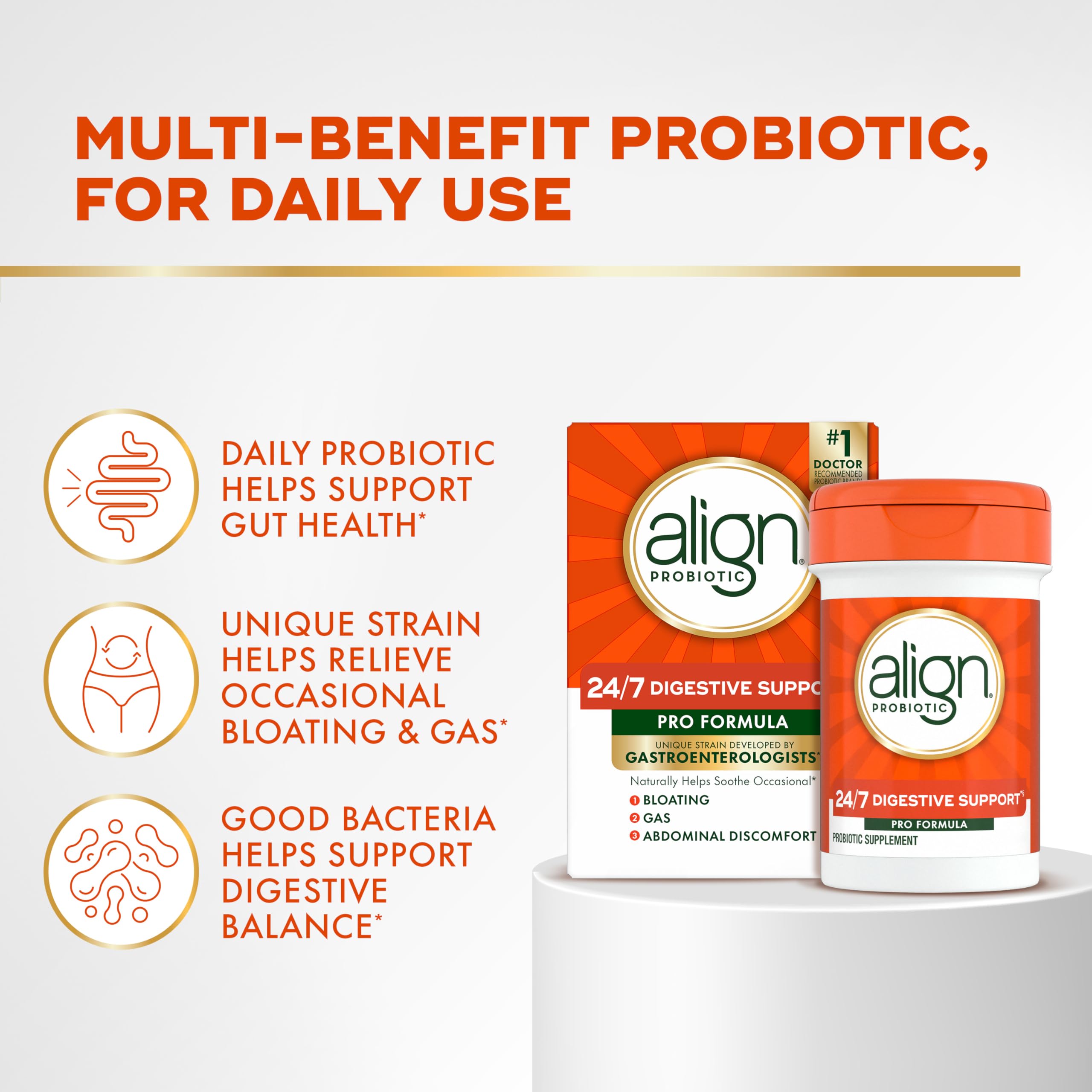Align Probiotic, Pro Formula, Probiotics for Women and Men, Probiotics for Digestive Health, Men and Womens Probiotic Capsules Help Relieve Occasional Bloating & Gas*, 30 Capsules Align uk supplements