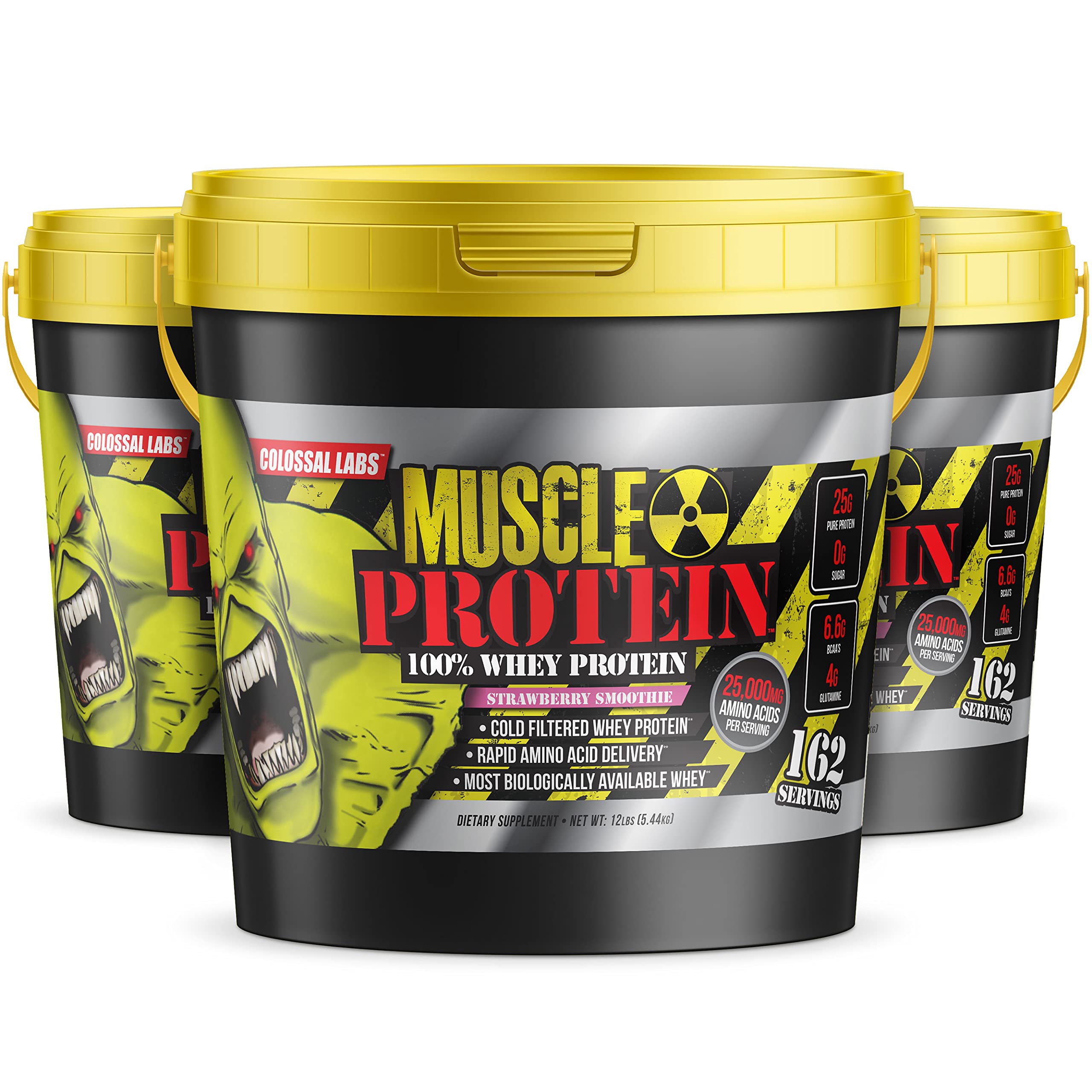COLOSSAL LABS Muscle Protein Whey Powder [12 lbs/Pack of 1]-Strawberry Protein COLOSSAL LABS uk supplements