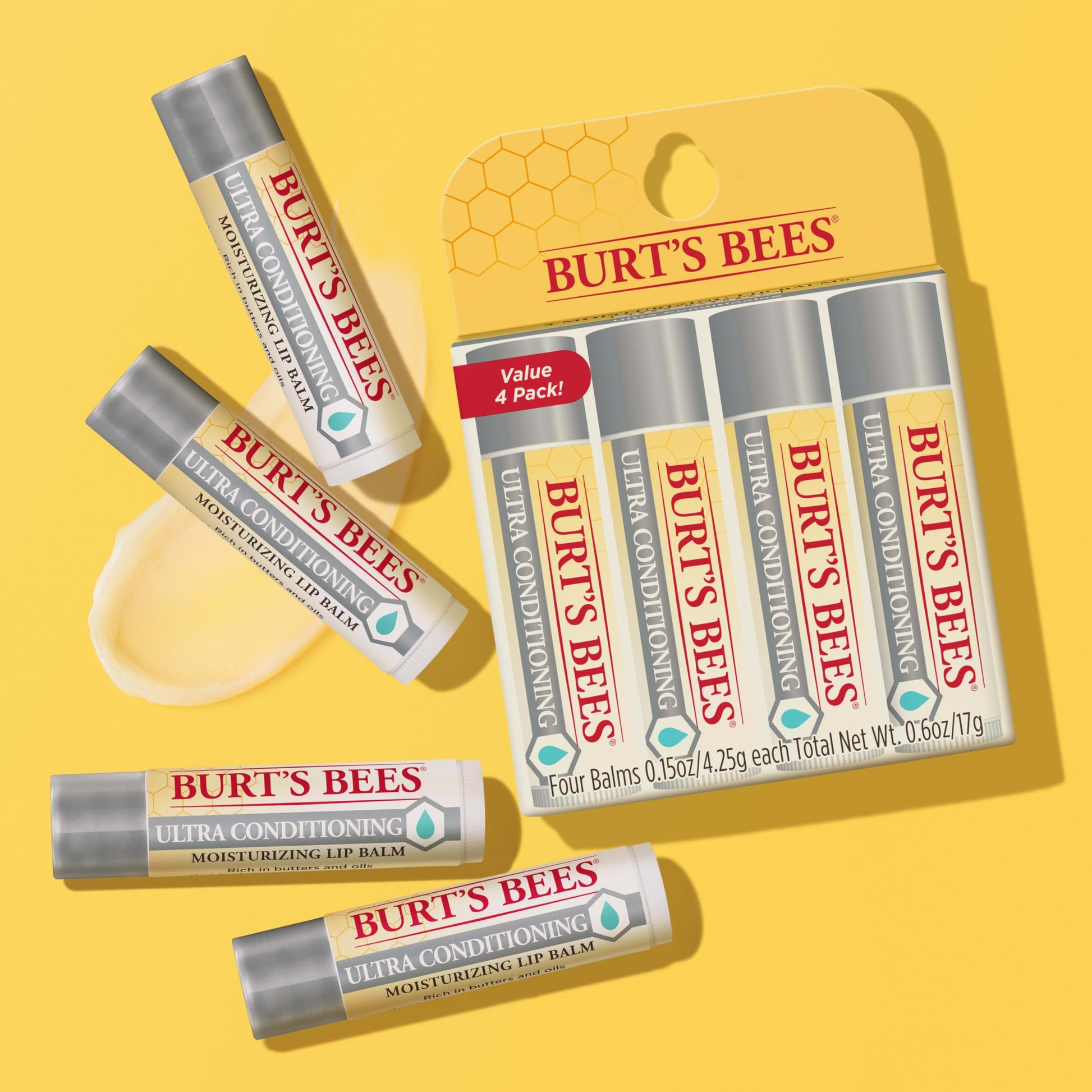 Burt's Bees Easter Basket Stuffers, Balm Bouquet Lip Balm Set, Original Beeswax, Vanilla Bean, Cucumber Mint, Coconut & Pear Pack, Natural Origin Lip Treatment, 4 Tubes, 0.15 oz. Burt's Bees uk supplements