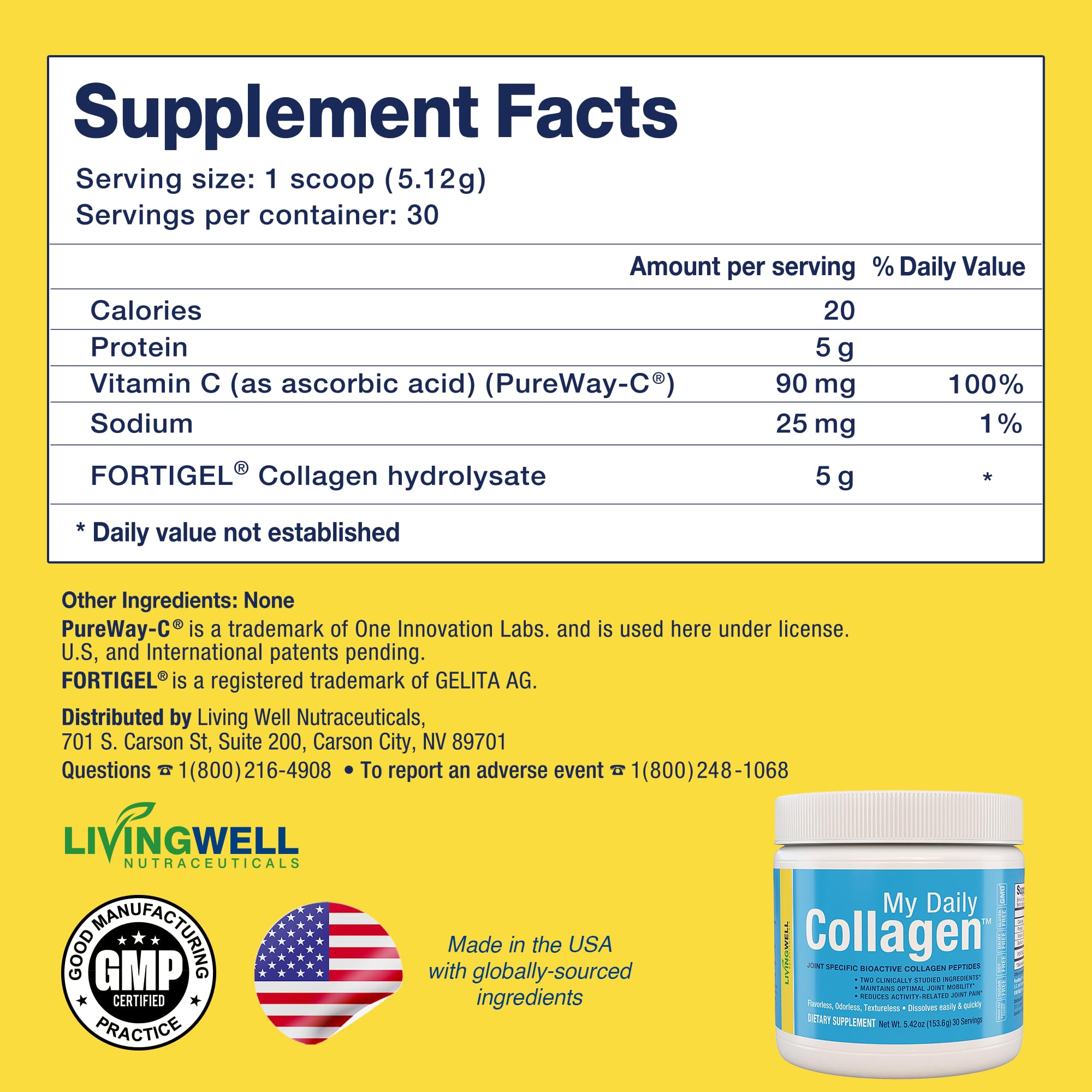 Premium Collagen Peptides Type 1 & 3 Collagen Powder - Hydrolyzed Bovine with Protein & Vitamin C – Unflavored Powdered Peptides Protein for Men and Women Joint & Cartilage Health – 30 Servings My Daily Collagen uk supplements