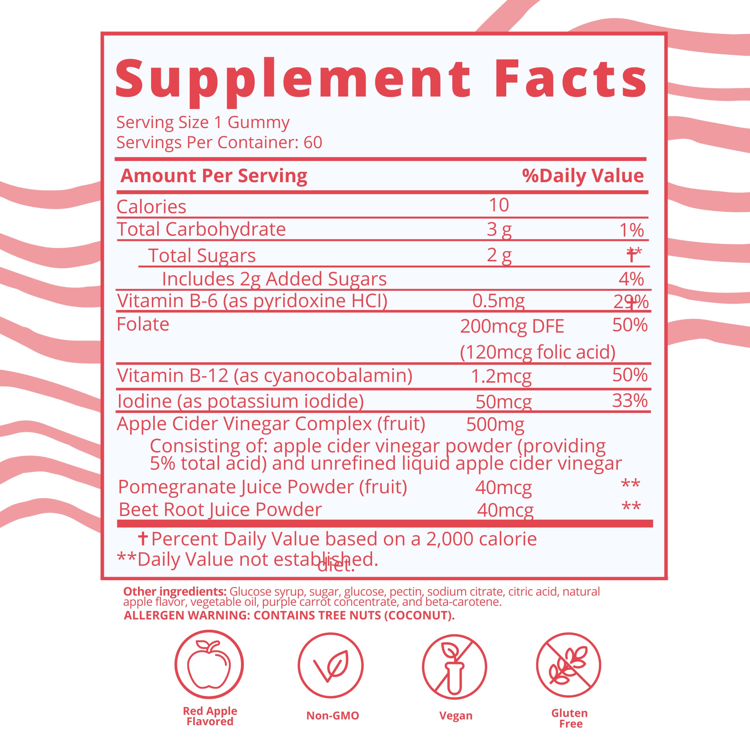 Baby Blues Apple Cider Vinegar Gummies - Vegan, Non-GMO & Gluten-Free, Postpartum Dietary Supplement Baby Blues uk supplements