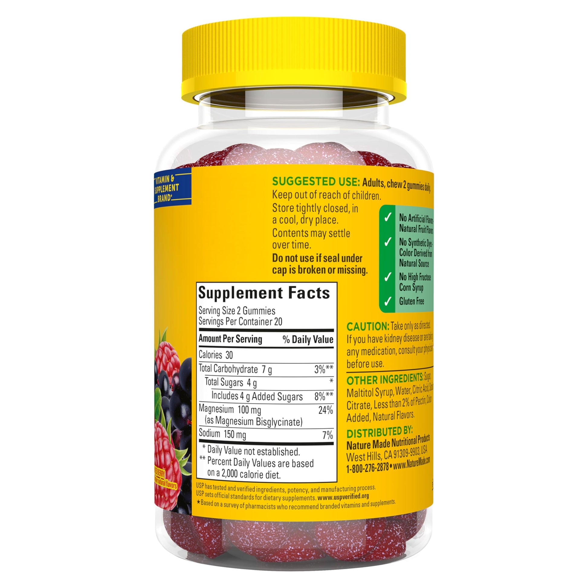 Nature Made High Absorption Magnesium Glycinate Gummies 100 mg per Serving, Muscle, Nerve, Bone and Heart Support, Magnesium Supplement, 40 Magnesium Gummies, 20 Day Supply Nature Made uk supplements