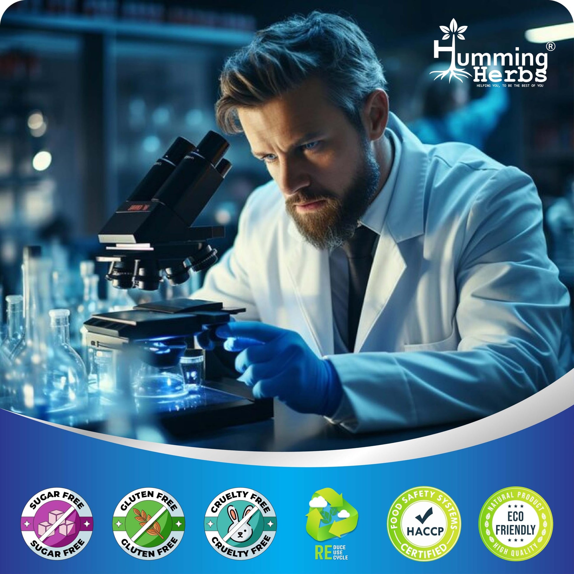 Humming Herbs Tributyrin Complex — 850 mg per Serving (95% Pure, yielding 731 mg Butyrate) with L-Glutamine, Zinc L-Carnosine, FOS & Probiotic Blend (180) Humming Herbs uk supplements