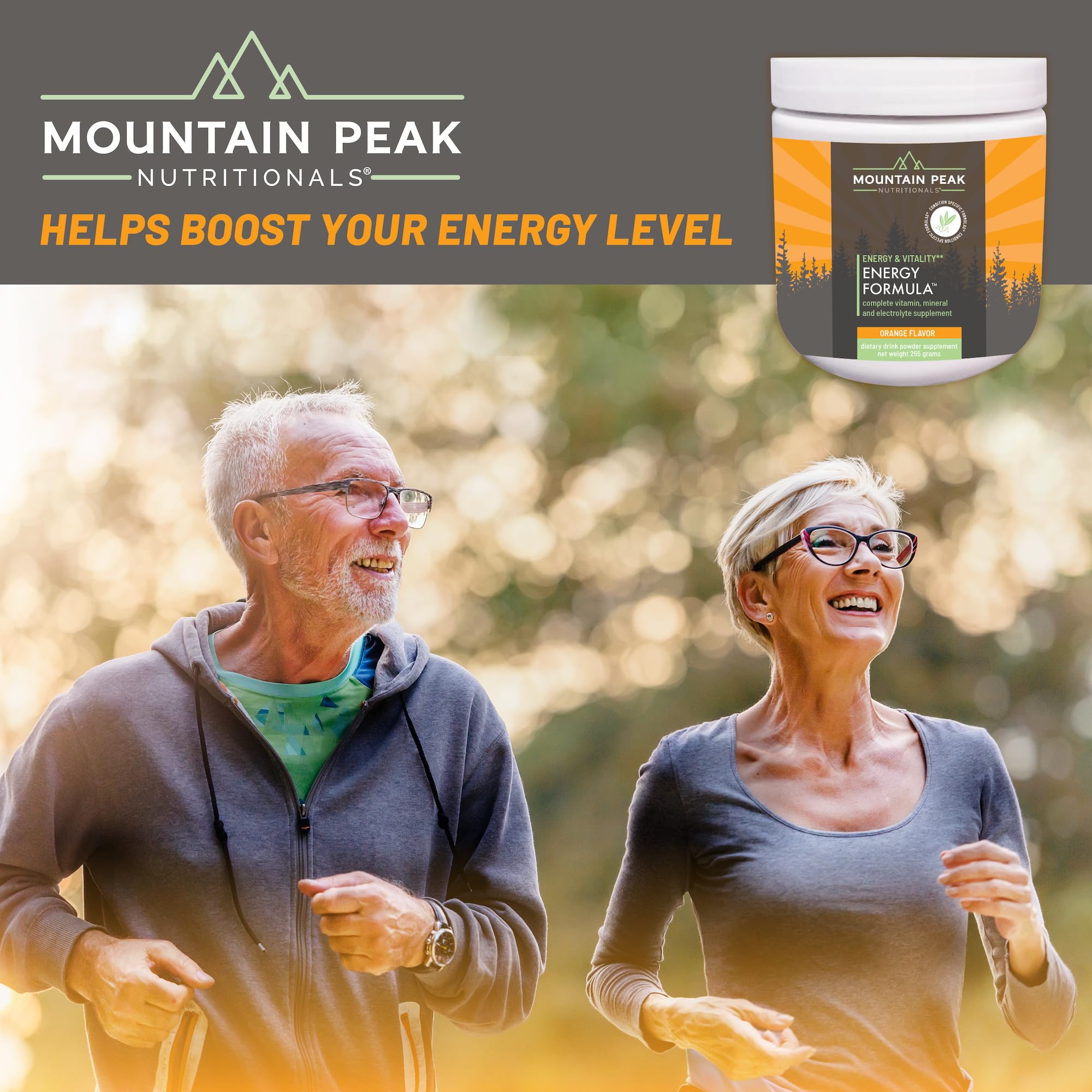 Mountain Peak Nutritionals Energy Formula - All in One Multi-Mineral Powder - Complete Nutrition, Vitamin, Mineral, and Electrolyte Supplement for Men & Women - Orange Flavor (255g, 30 Servings) Mountain Peak Nutritionals uk supplements