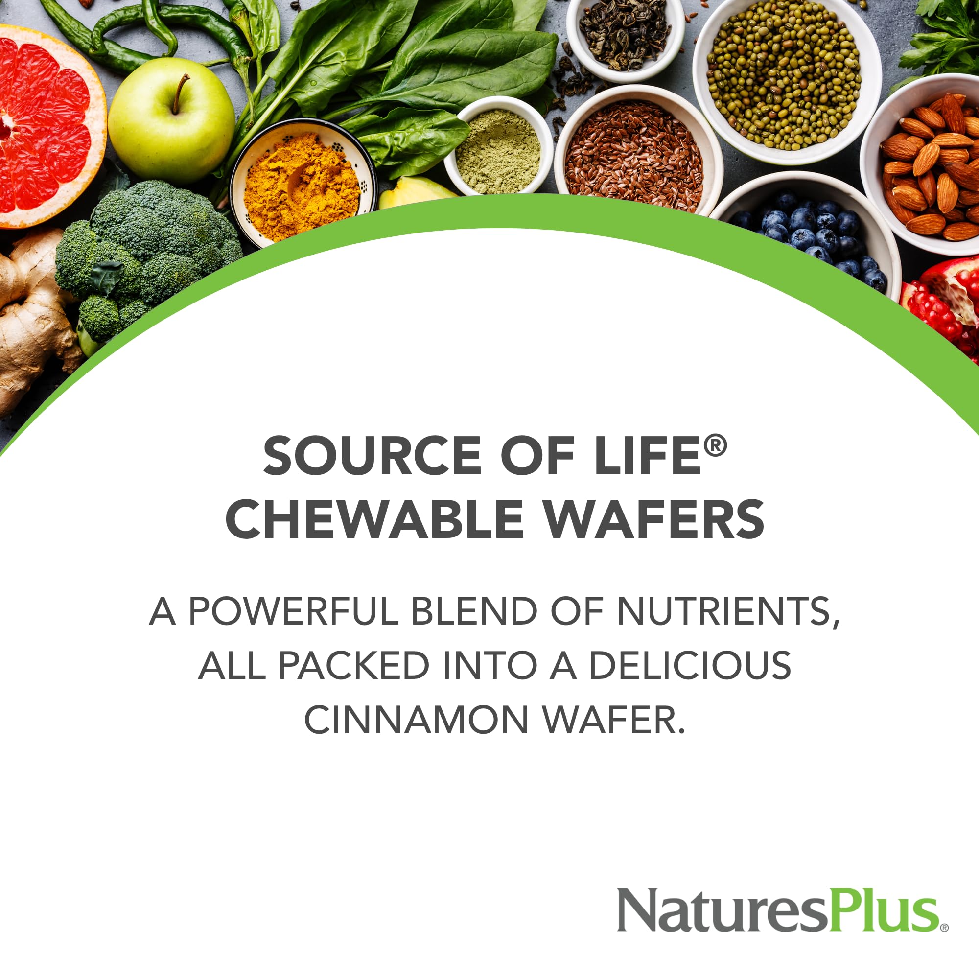 Natures Plus Source of Life Adult’s Chewable, Apple Cinnamon - 90 Wafers, Pack of 2 - Multi-Vitamin & Mineral Supplement - Gluten Free, Vegetarian - 90 Total Servings NaturesPlus uk supplements