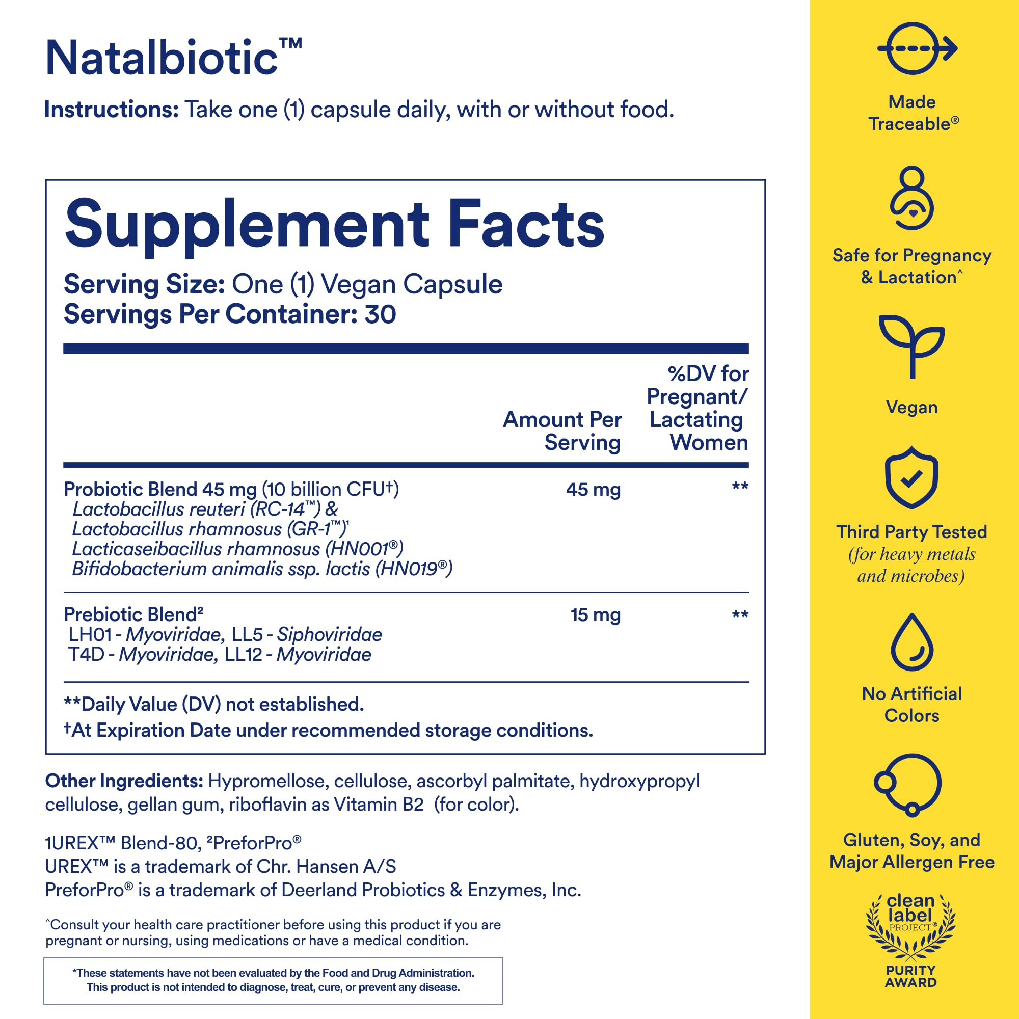Ritual Natalbiotic™ Microbiome Support†* Biotics for Mom & Baby. Formulated to Support Digestive Health, Vaginal Health, and Baby’s Immune Health.* Designed with OB/GYNs‡. Non-GMO, Vegan, 30 Days Ritual uk supplements