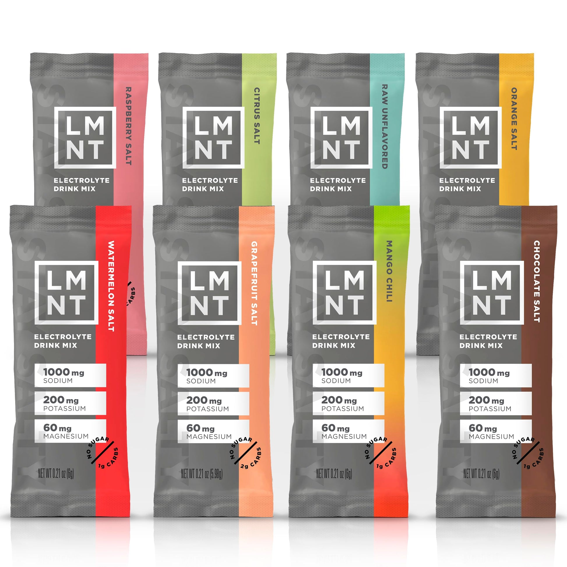 LMNT Zero Sugar Electrolytes - Sample Pack | Drink Mix | 8-Count Drink LMNT uk supplements