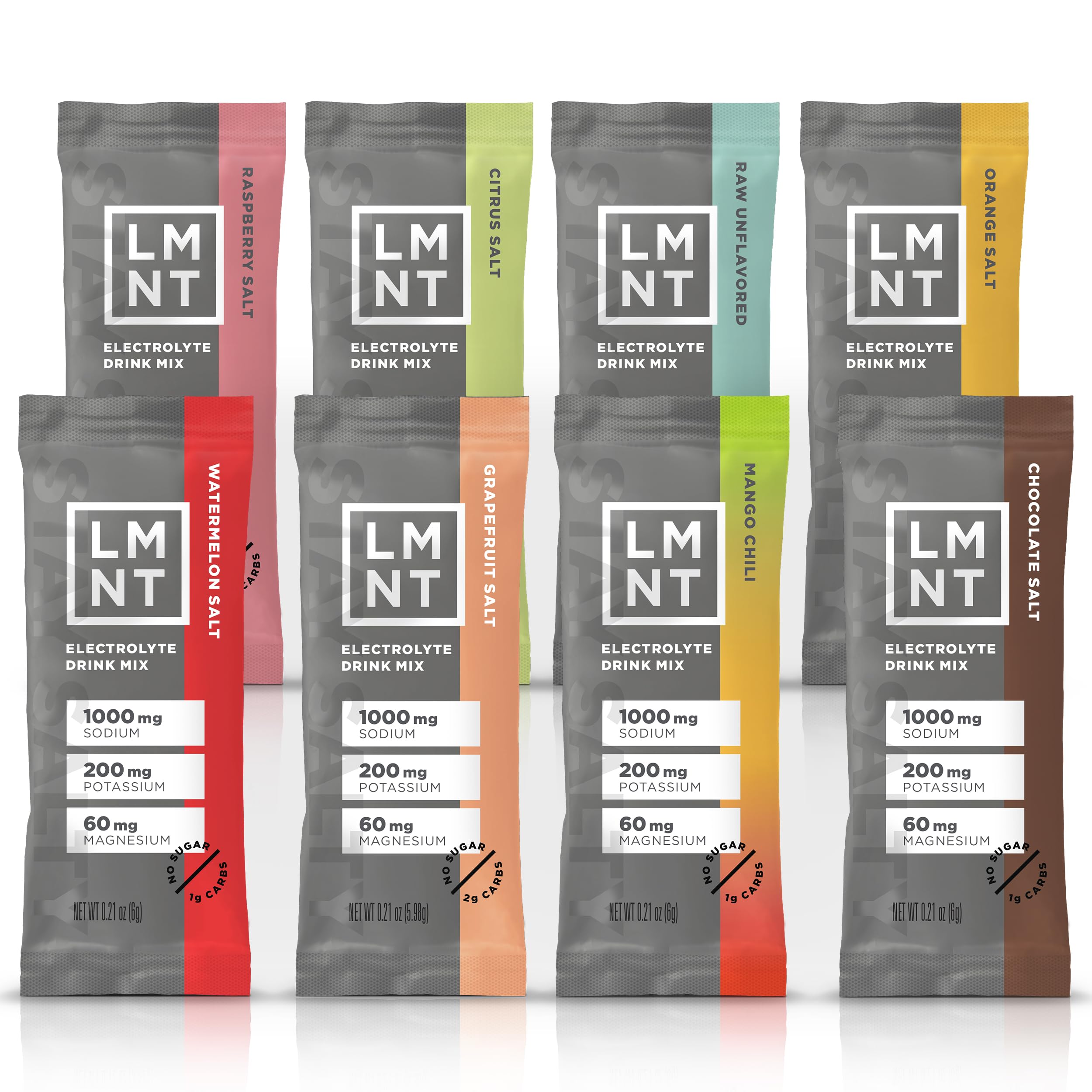LMNT Zero Sugar Electrolytes - Sample Pack | Drink Mix | 8-Count Drink LMNT uk supplements