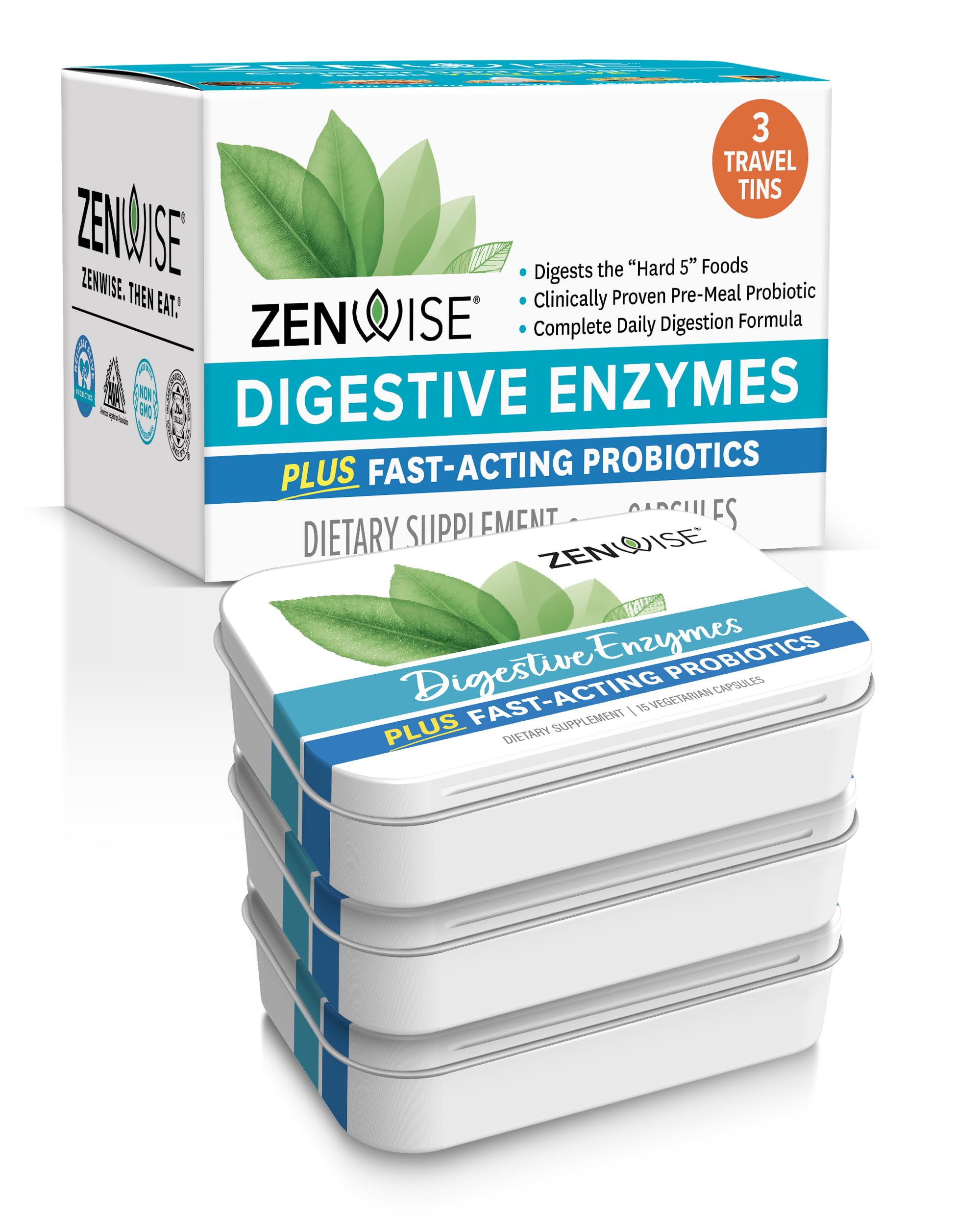 Zenwise Digestive Enzymes - Probiotic Multi Enzyme with Probiotics, 45 ct Zenwise Health uk supplements