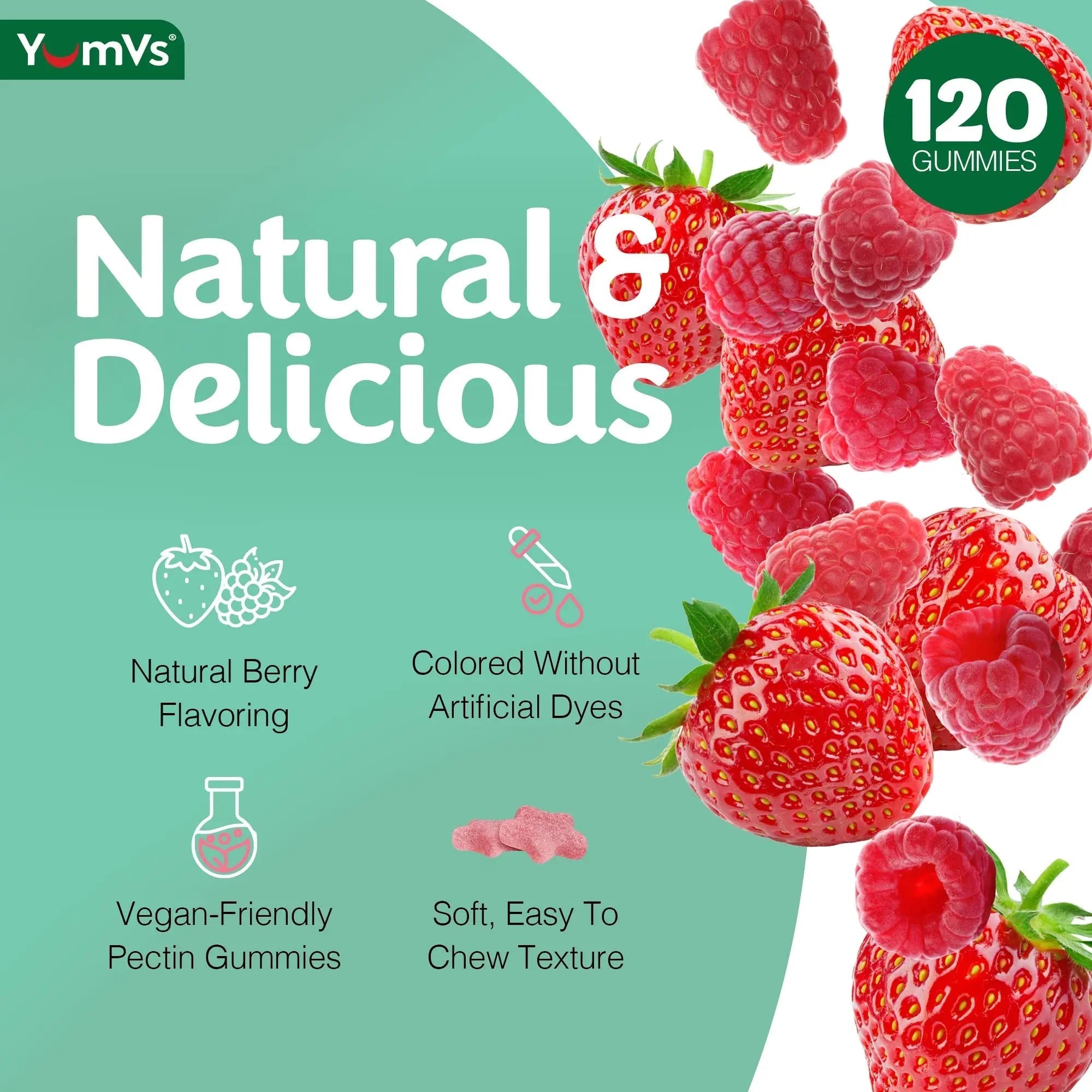 Multivitamin Gummies for Adults, Daily Gummy Vitamin for Women & Men, Immune Support Multivitamin Supplement YUM-V'S uk supplements