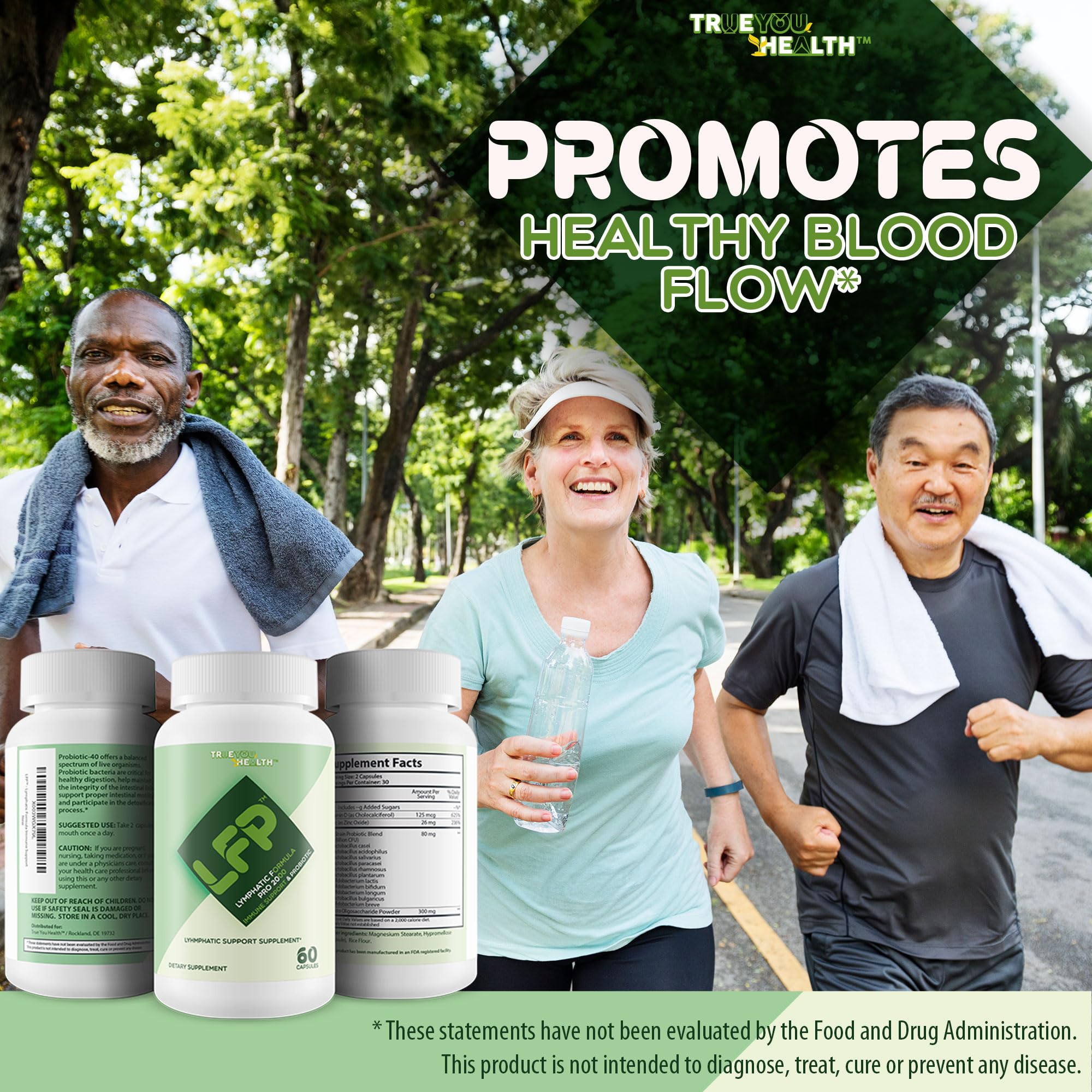 LFP - Lymphatic Formula Pro 2000 Immune Support & Probiotic - Lymphatic Support Supplement to Promote Healthy Immune System & Lymphatic Function - Aid Immune Response, Gut Health, & Overall Health True You Health uk supplements