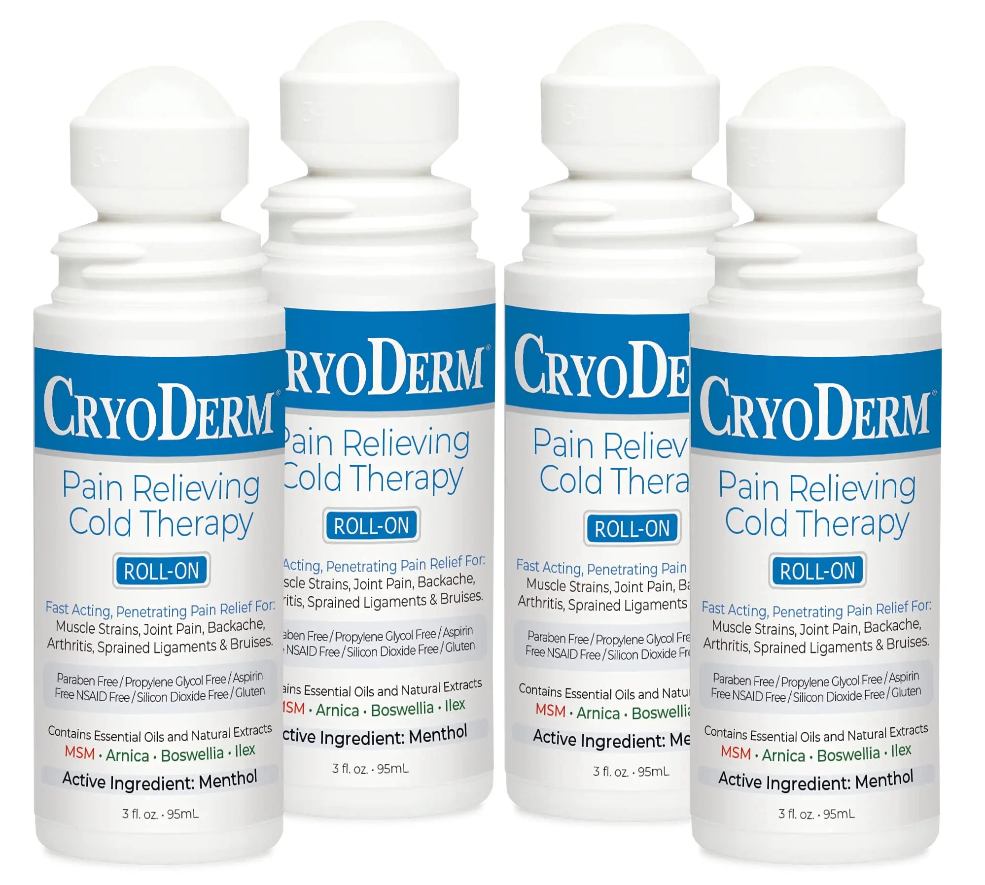 CryoDerm Pain Relieving, 3 Fl Oz (Pack of 4) CryoDerm uk supplements