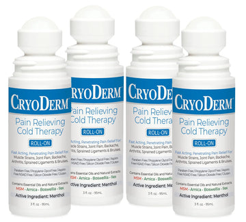 CryoDerm Pain Relieving, 3 Fl Oz (Pack of 4) CryoDerm uk supplements
