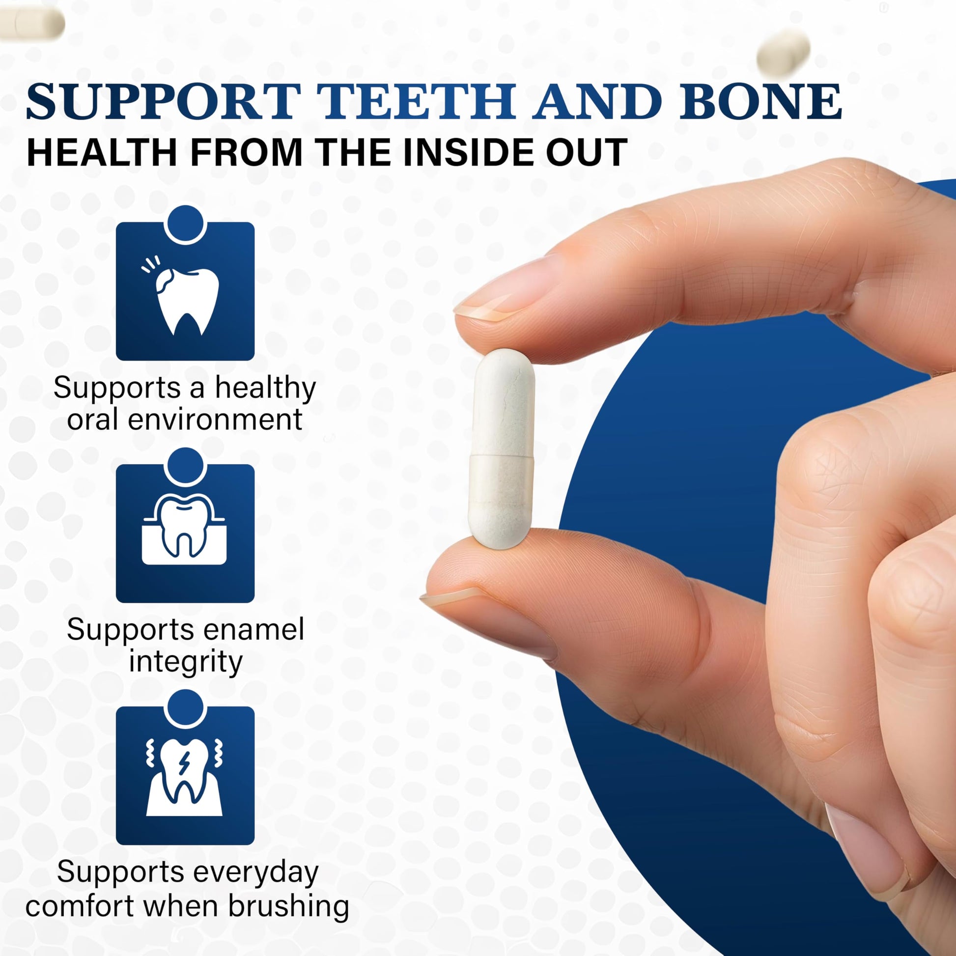 Living Well with Dr. Michelle Tooth & Bone Formula - Supplement with Calcium for Bone Strength & Tooth Enamel Support, D3 + K2, 120 Capsules, Non-GMO, Gluten-Free Living Well with Dr. Michelle uk supplements