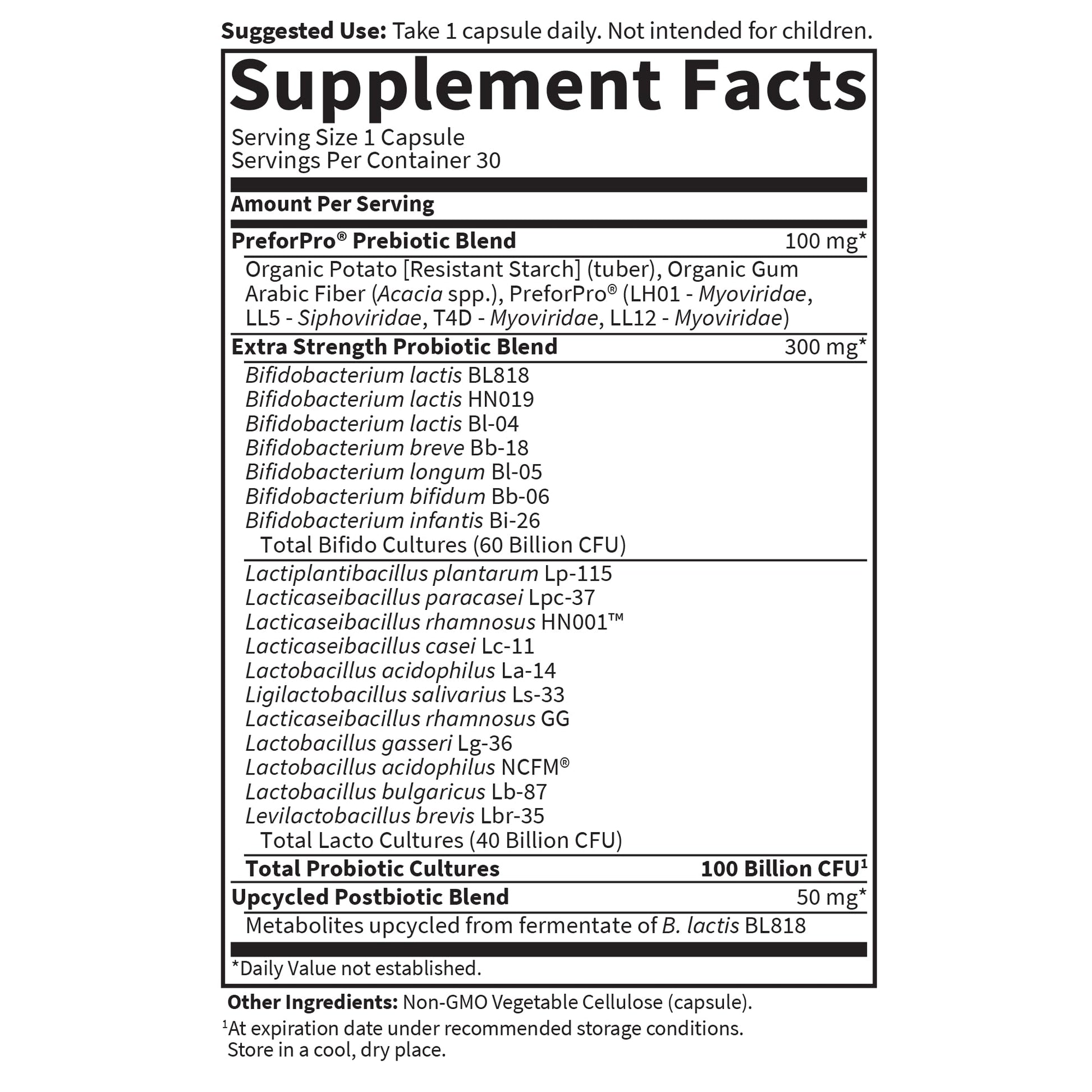 Garden of Life Dr Formulated Probiotics 100 Billion CFU Pre + Pro + Postbiotics - Extra Strength Digestive & Immune Support for Men and Women, Potato, Acacia, Postbiotic Metabolites, 30 Capsules Garden of Life uk supplements