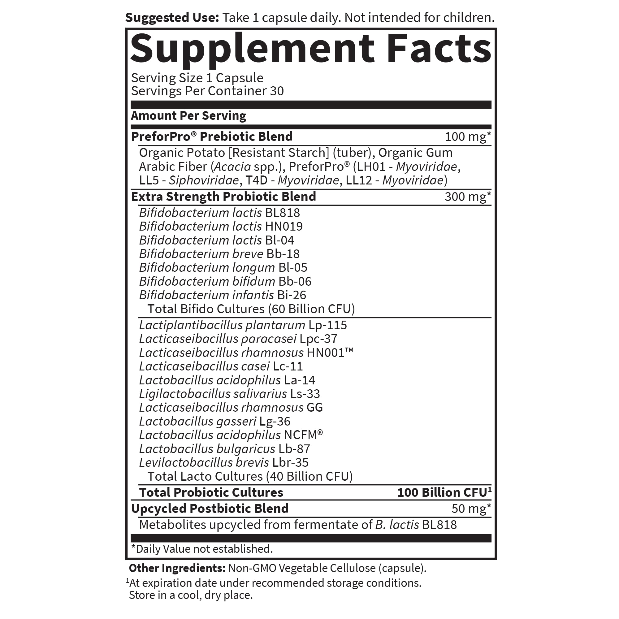 Garden of Life Dr Formulated Probiotics 100 Billion CFU Pre + Pro + Postbiotics - Extra Strength Digestive & Immune Support for Men and Women, Potato, Acacia, Postbiotic Metabolites, 30 Capsules Garden of Life uk supplements