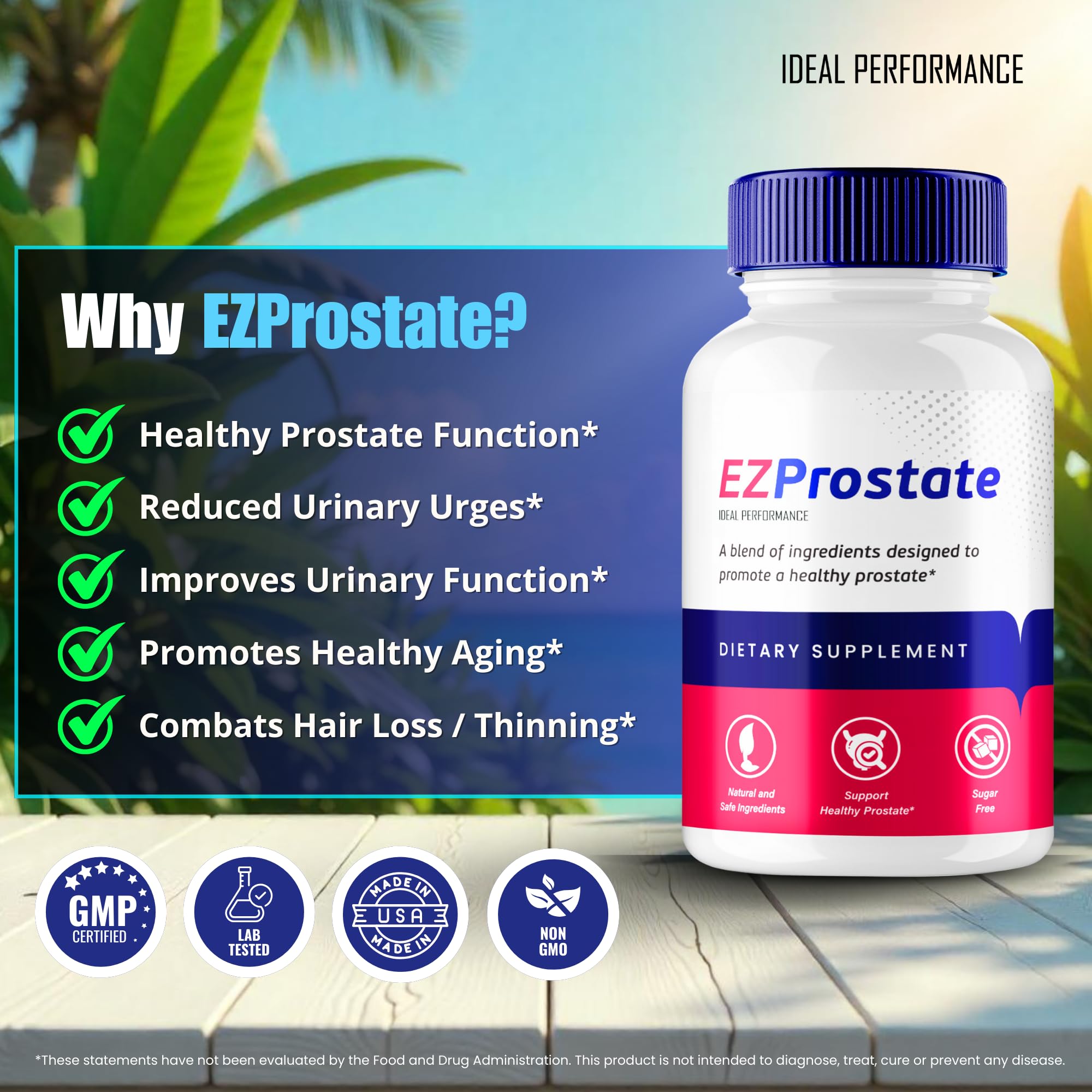 EZ Prostate Capsules, EZ Prostate Pills - Official EZ Prostate Supplement Pills - Maximum Strength Advanced All Natural Formula, EZProstate Health Men Pastillas Reviews (2 Pack) IDEAL PERFORMANCE uk supplements