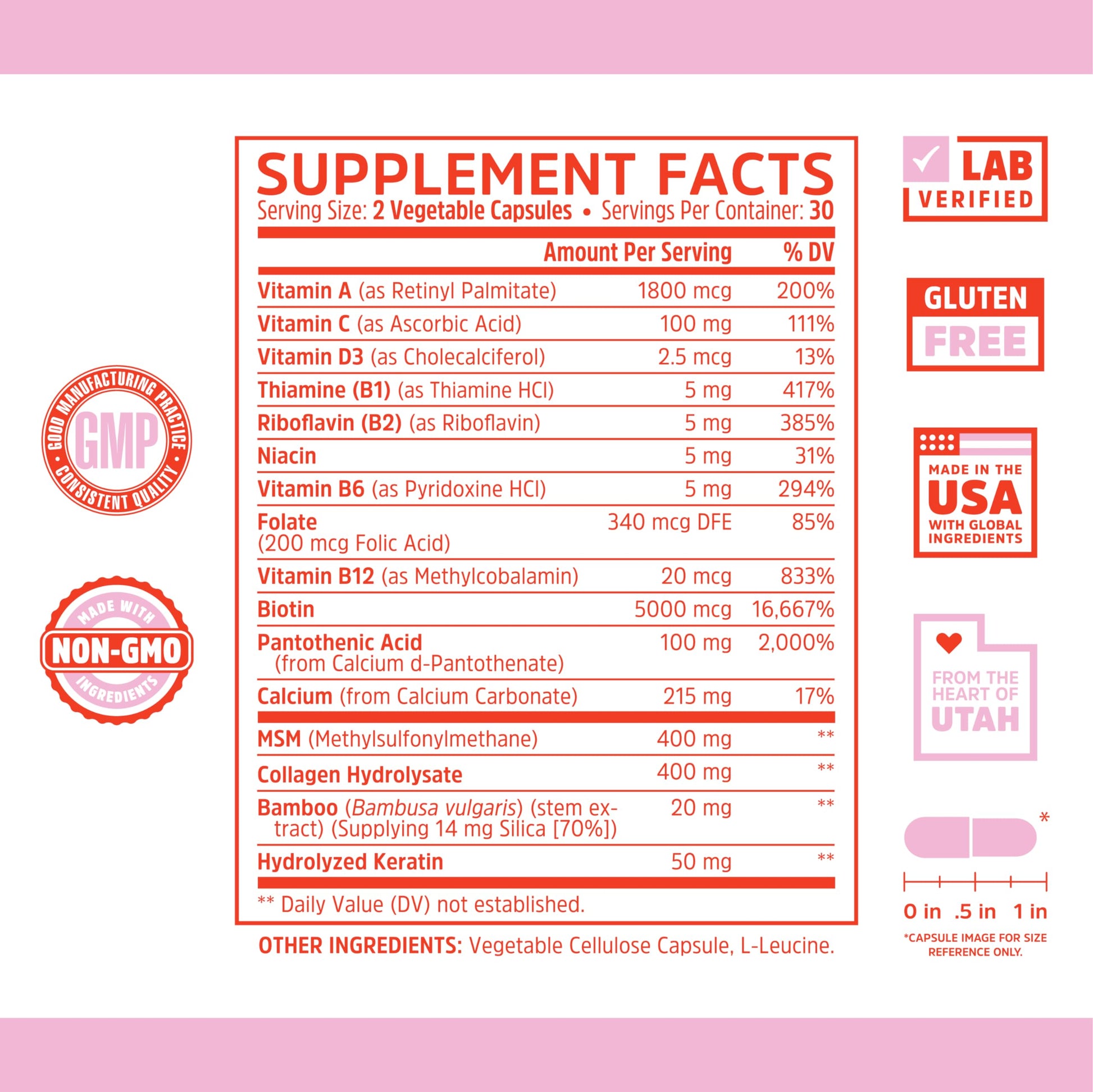 Zhou Hairfluence, Hair Growth Supplement with Biotin 5000mcg, Collagen, Keratin, Zhou Nutrition uk supplements