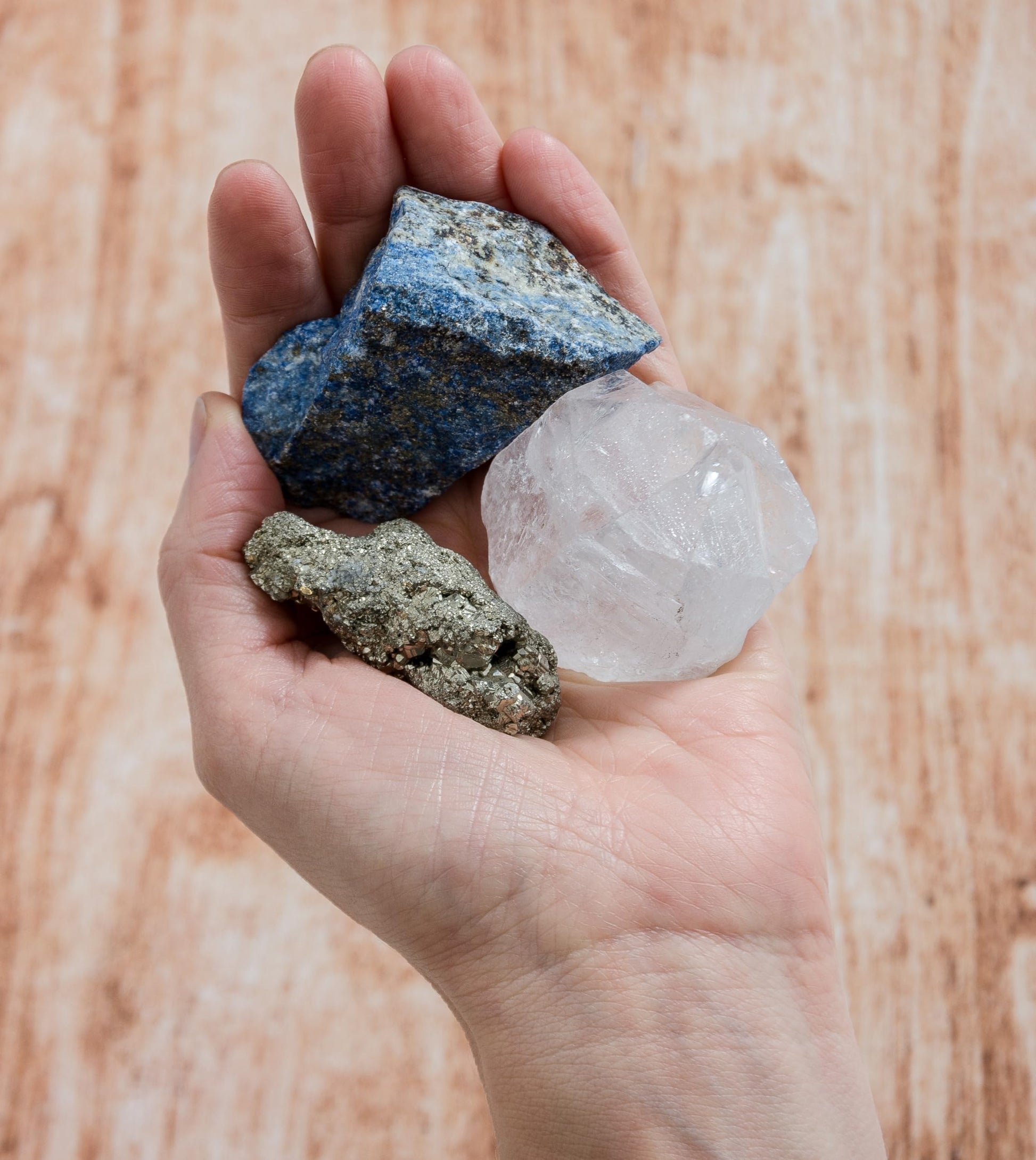 5PCS SAMSARI Abundance XL Crystals Healing Set - (Pyrite, Lapis Lazuli, Clear Quartz), 1 Palo Santo Stick SAMSARI uk supplements