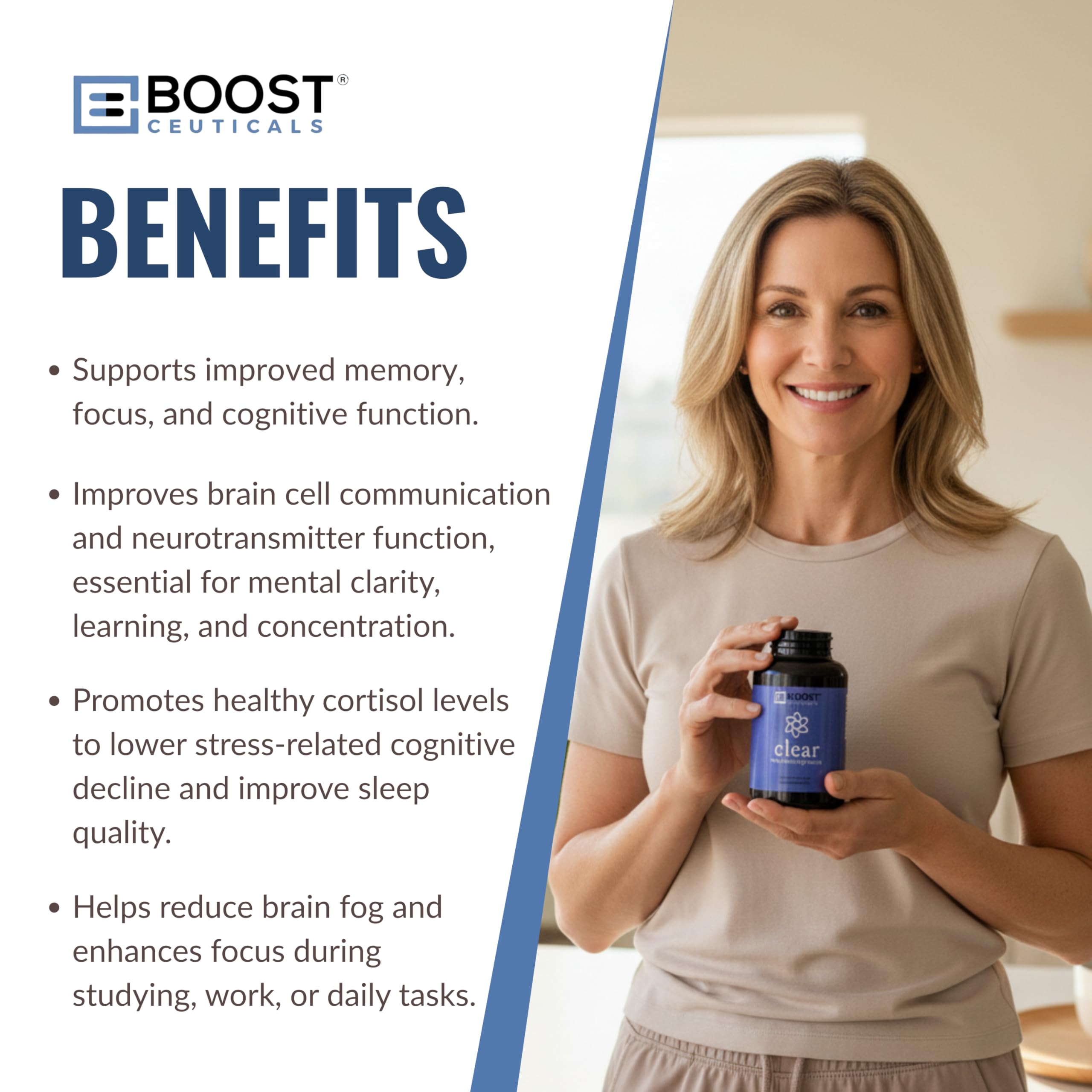 BoostCeuticals Phosphatidylserine 100mg with Ginkgo DMAE Gotu Kola - Memory, Stress & Cortisol Support, Cognitive Focus, Sleep Health, Brain Function Supplement, 90 Capsules BoostCeuticals uk supplements