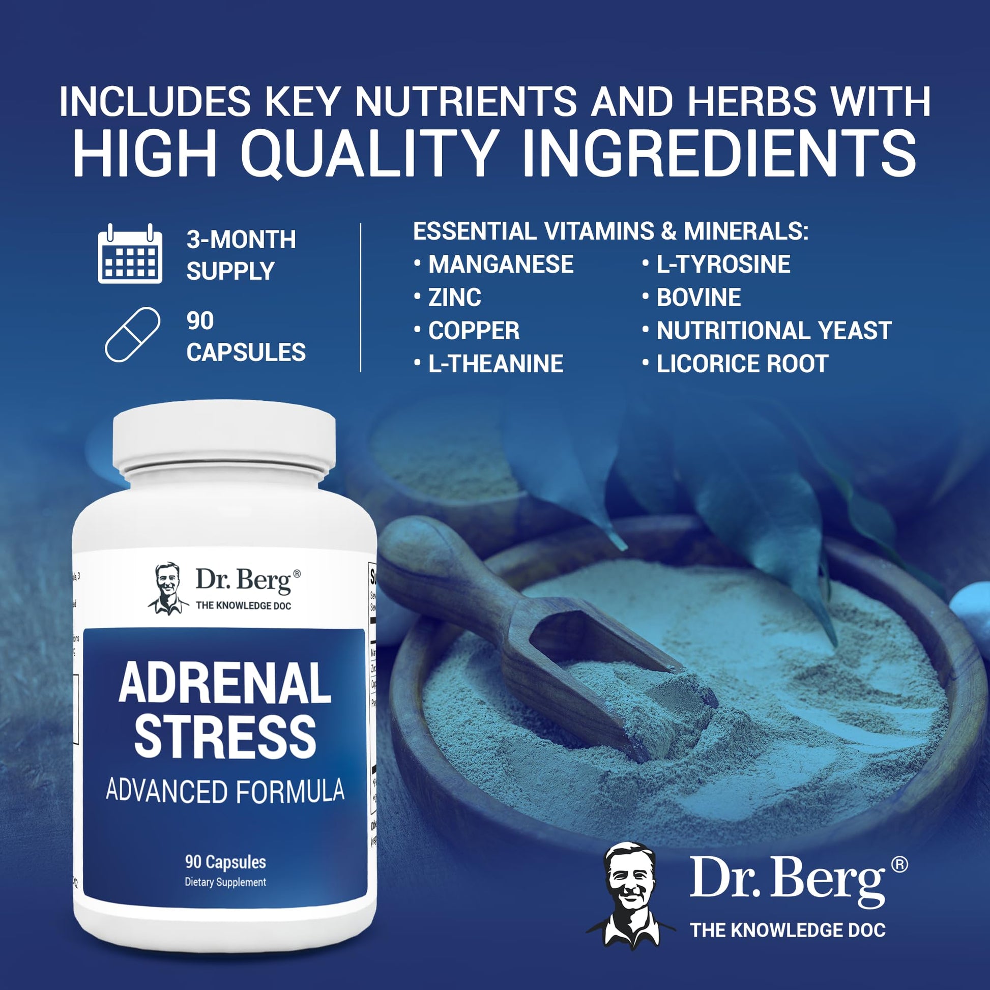 Dr. Berg’s Adrenal Stress Advanced Formula - Adrenal Support Supplements for Stress Dr. Berg Nutritionals uk supplements