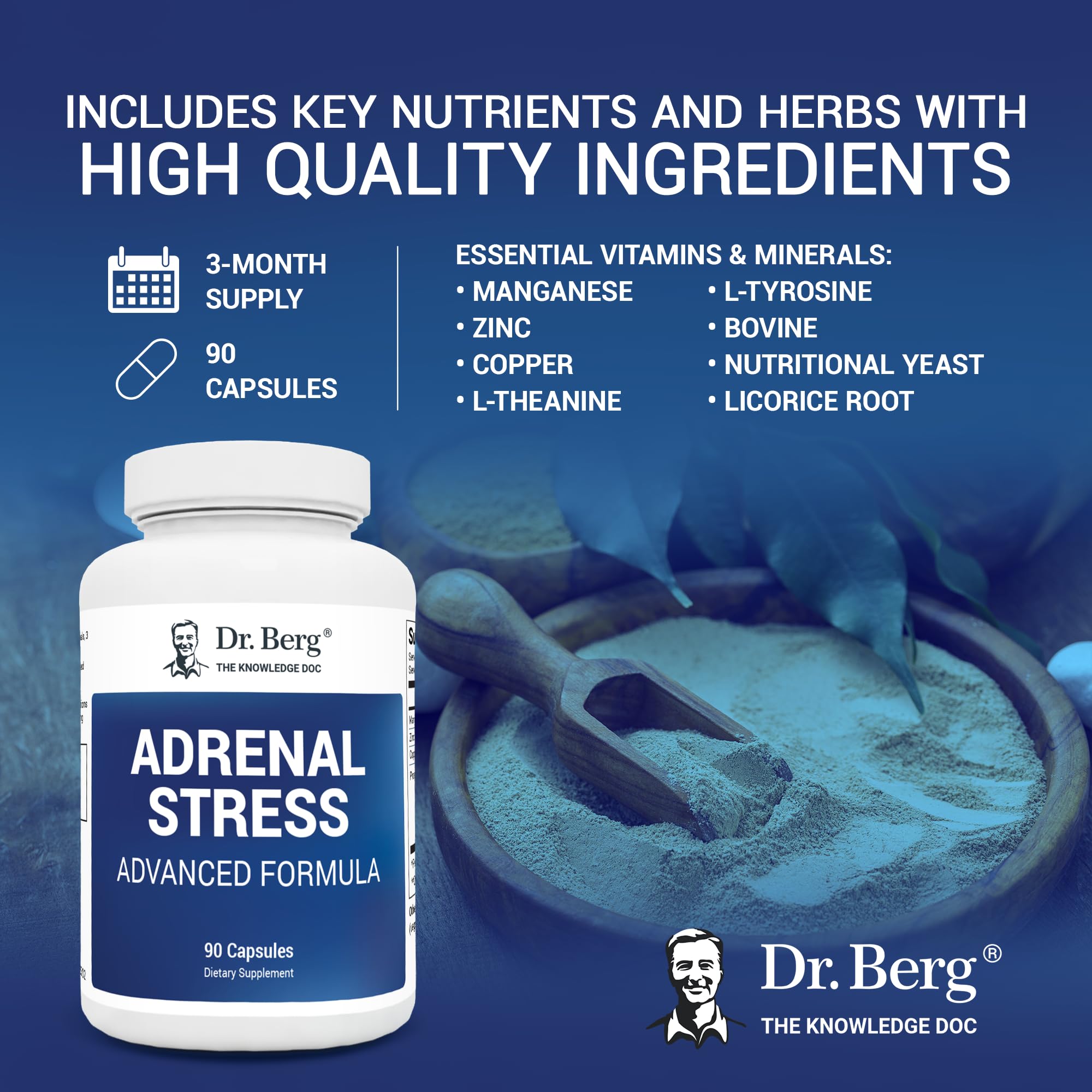 Dr. Berg’s Adrenal Stress Advanced Formula - Adrenal Support Supplements for Stress Dr. Berg Nutritionals uk supplements