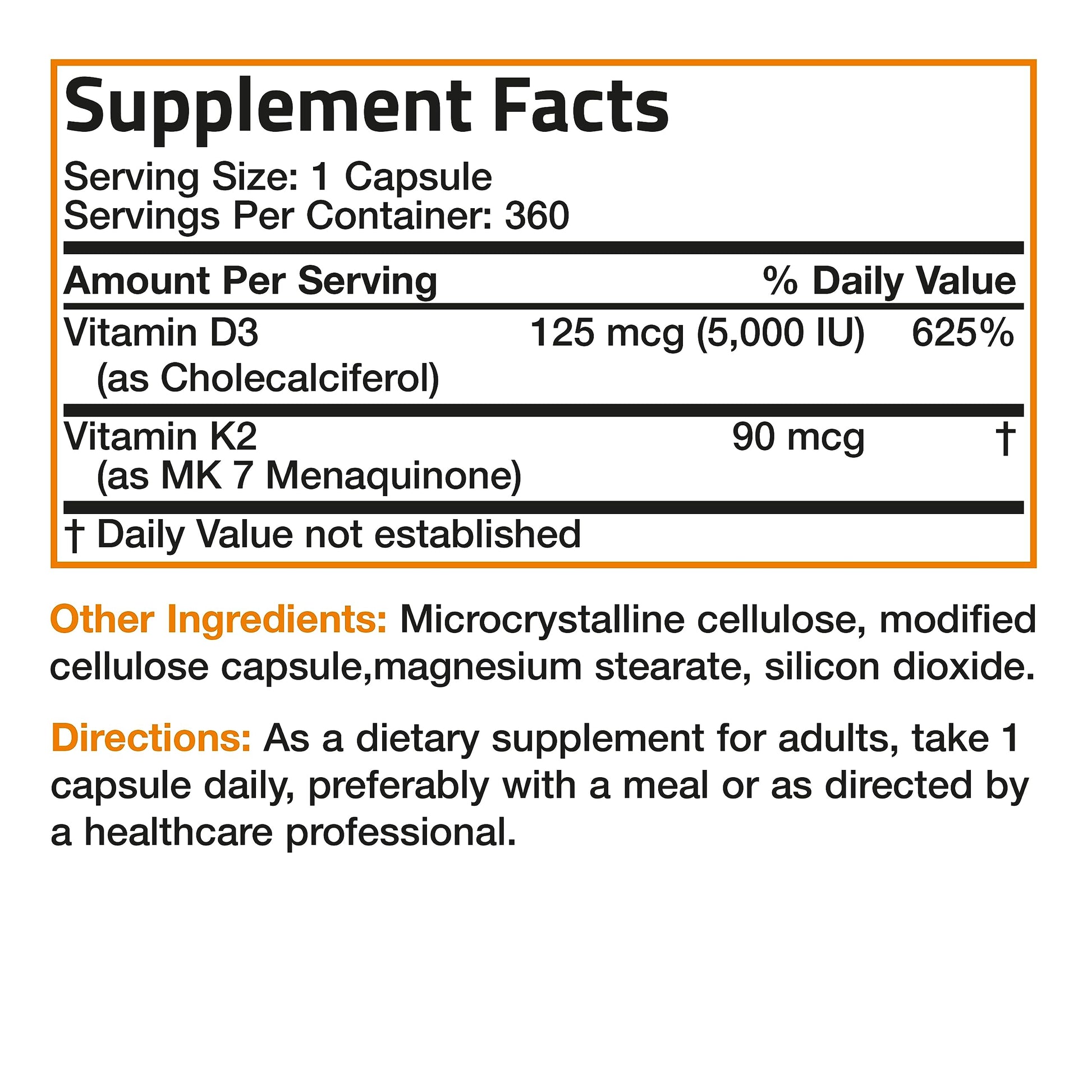Bronson Vitamin K2 (MK7) with D3 Supplement Non-GMO Formula 5000 IU Vitamin D3 Bronson uk supplements