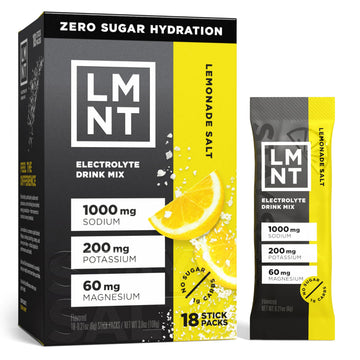 LMNT Zero Sugar Electrolytes - Lemonade | Drink Mix | 18-Count Drink LMNT uk supplements