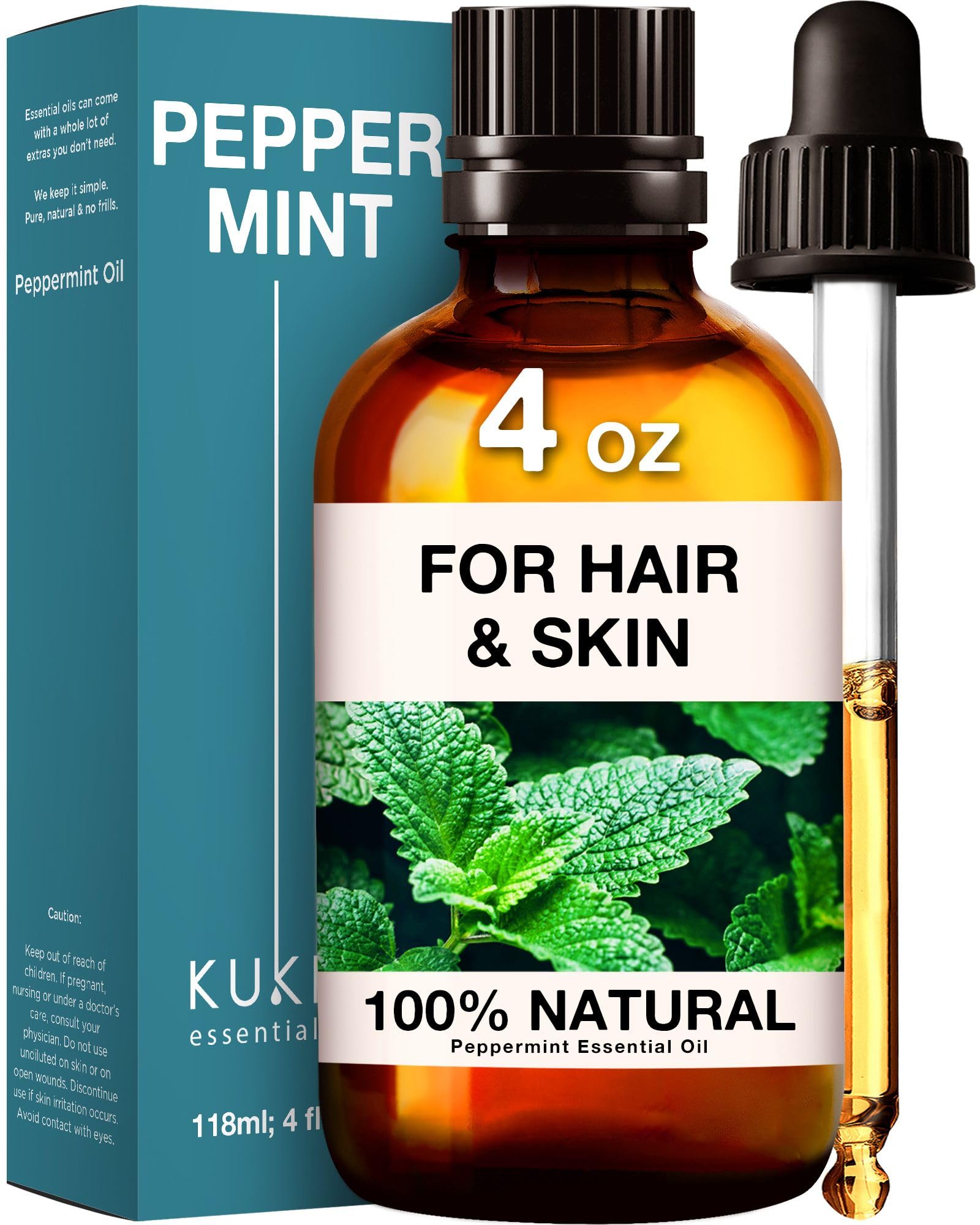 Kukka Peppermint Oil for Hair - Natural Mint Essential Oils - Premium Grade Natural Peppermint Essential Oil KUKKA essential oils uk supplements