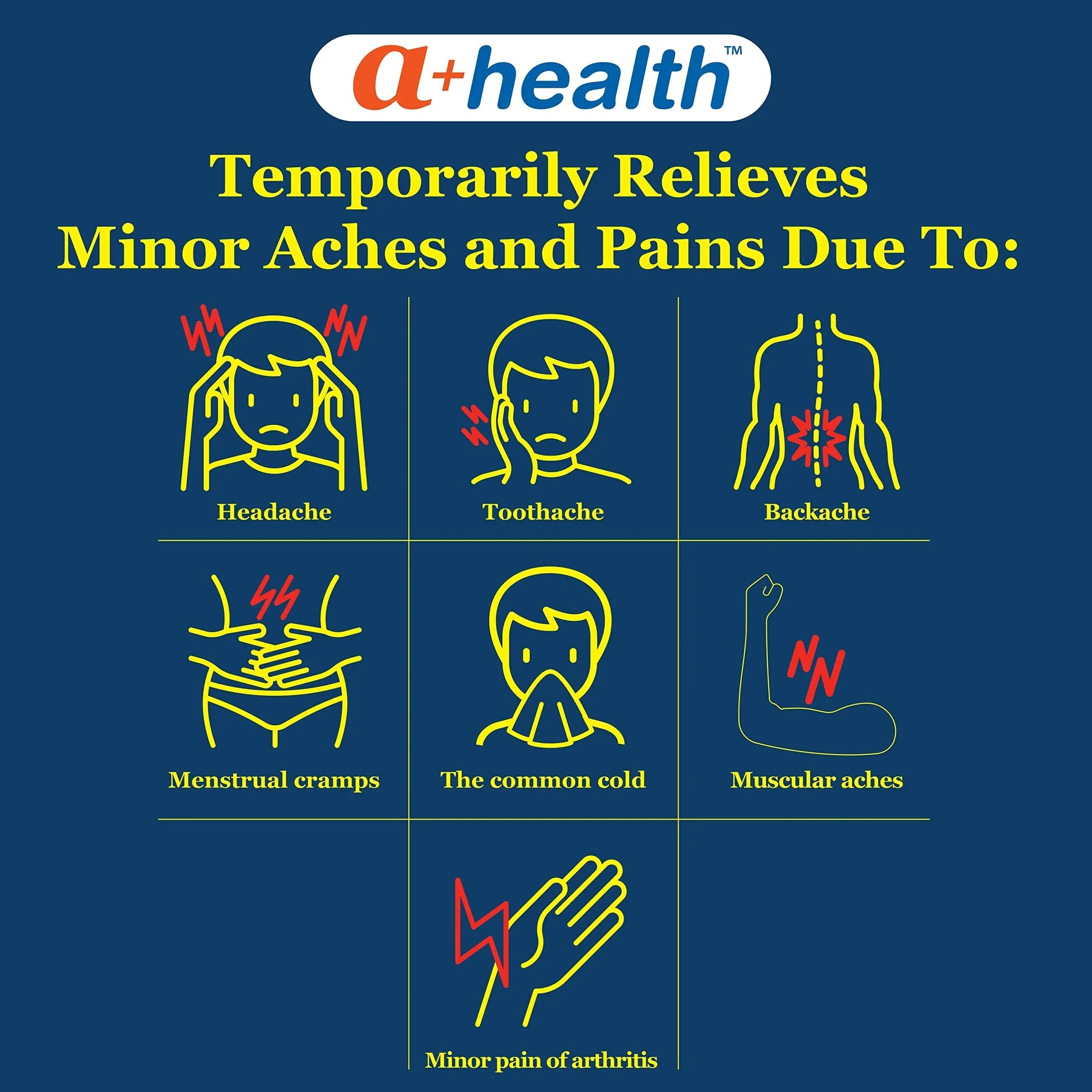 A+Health Dual Action Acetaminophen 250 mg and Ibuprofen (NSAID) 125mg Pain Reliever Caplets, 216 Count, 2 Medicines in 1 Caplet, Up to 8 Hours of Pain Relief A+Health uk supplements
