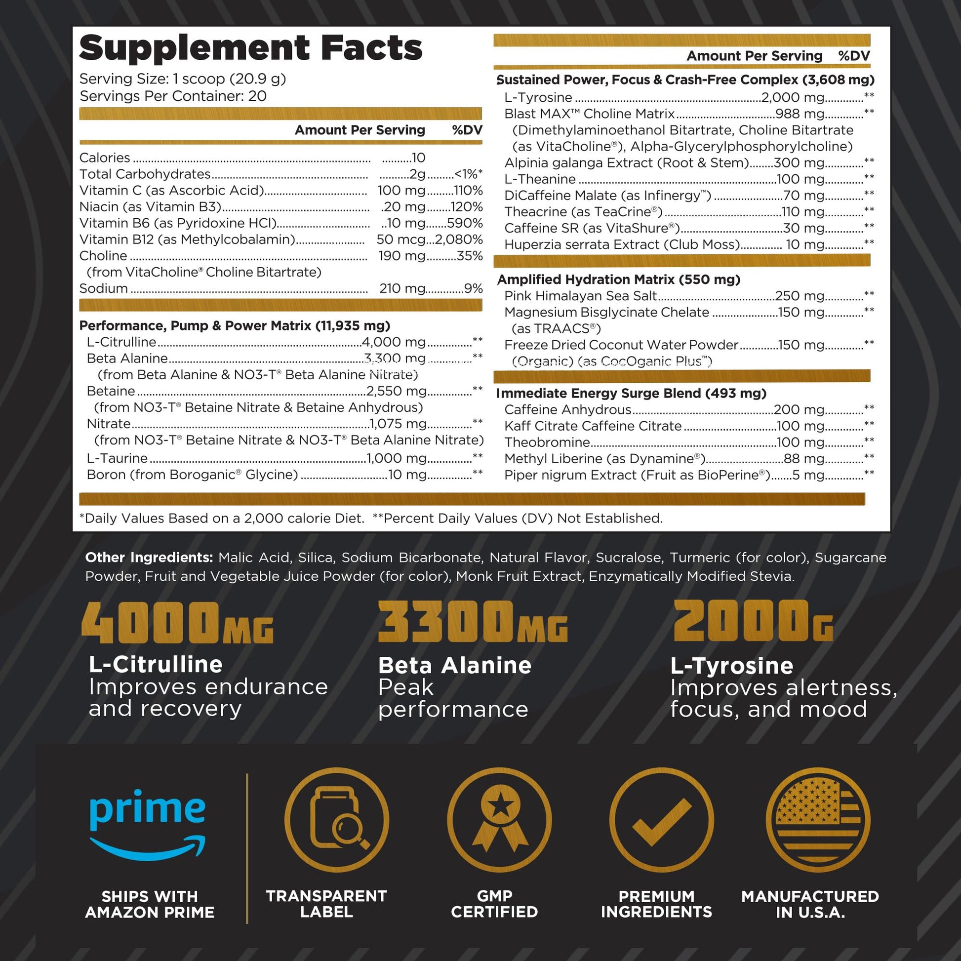 BLAST MAX – High-Stim Pre-Workout Powder – Highly Acclaimed Fully Stacked Pre Workout Old School Labs uk supplements