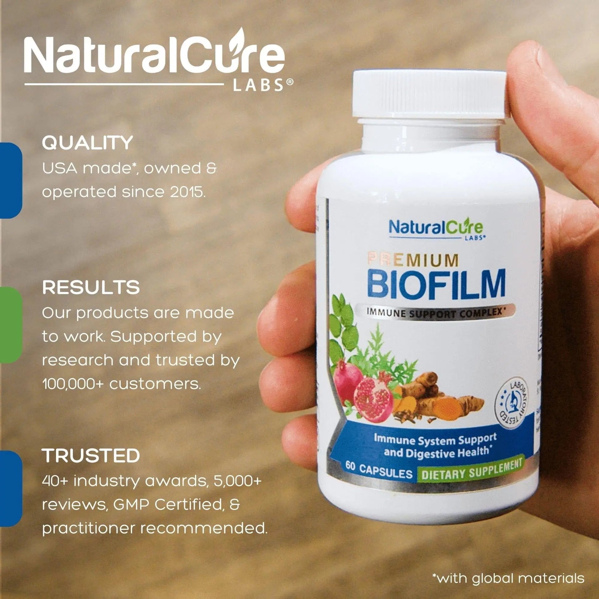 Natural Cure Labs Biofilm Complex – Premium Biofilm Formula Botanicals & Herbs | Biofilm Product for Digestion & Immune Support | Natural Cure Labs uk supplements