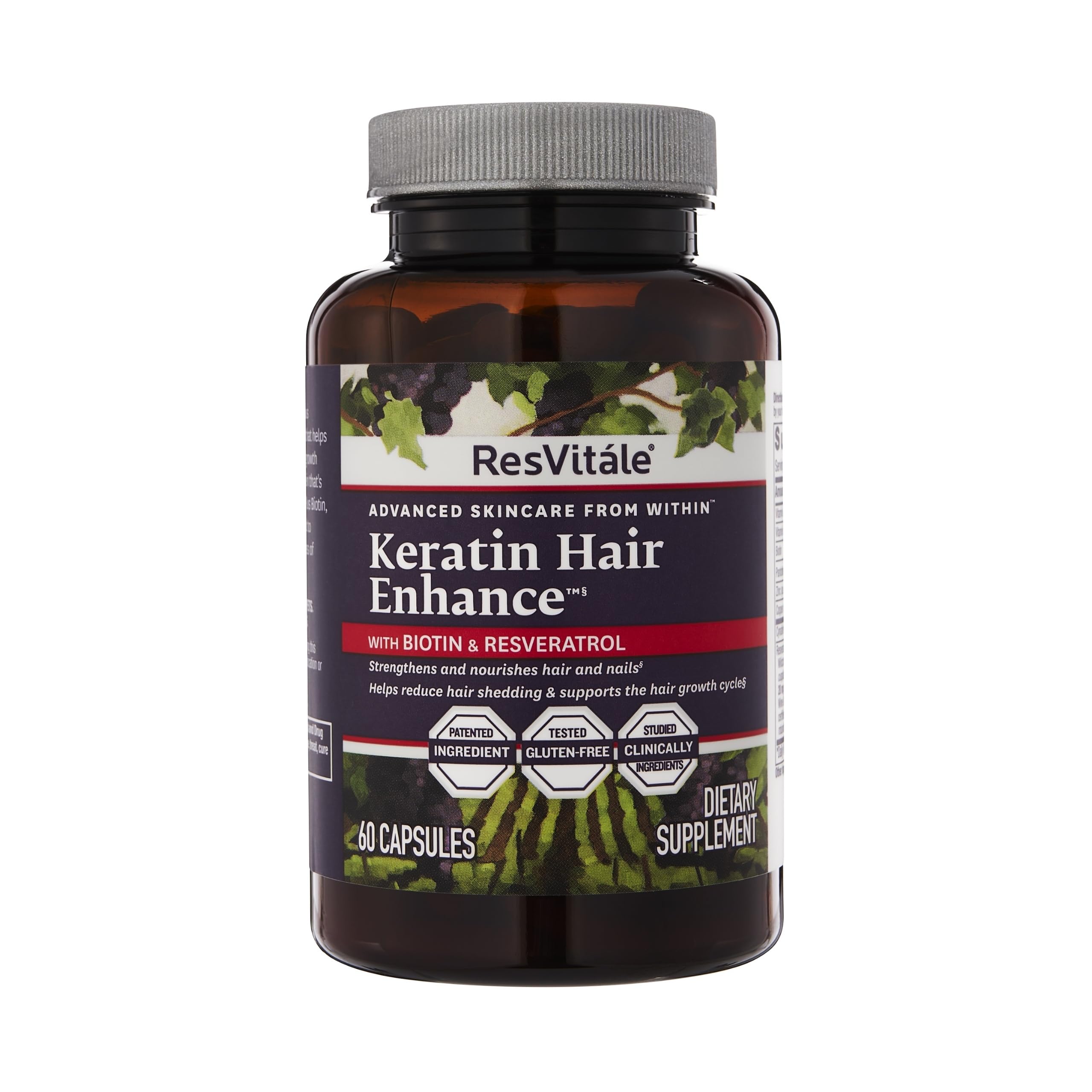 ResVitále Keratin Hair Enhance - Keratin Supplement for Hair Growth - 60 Capsules ResVitale uk supplements