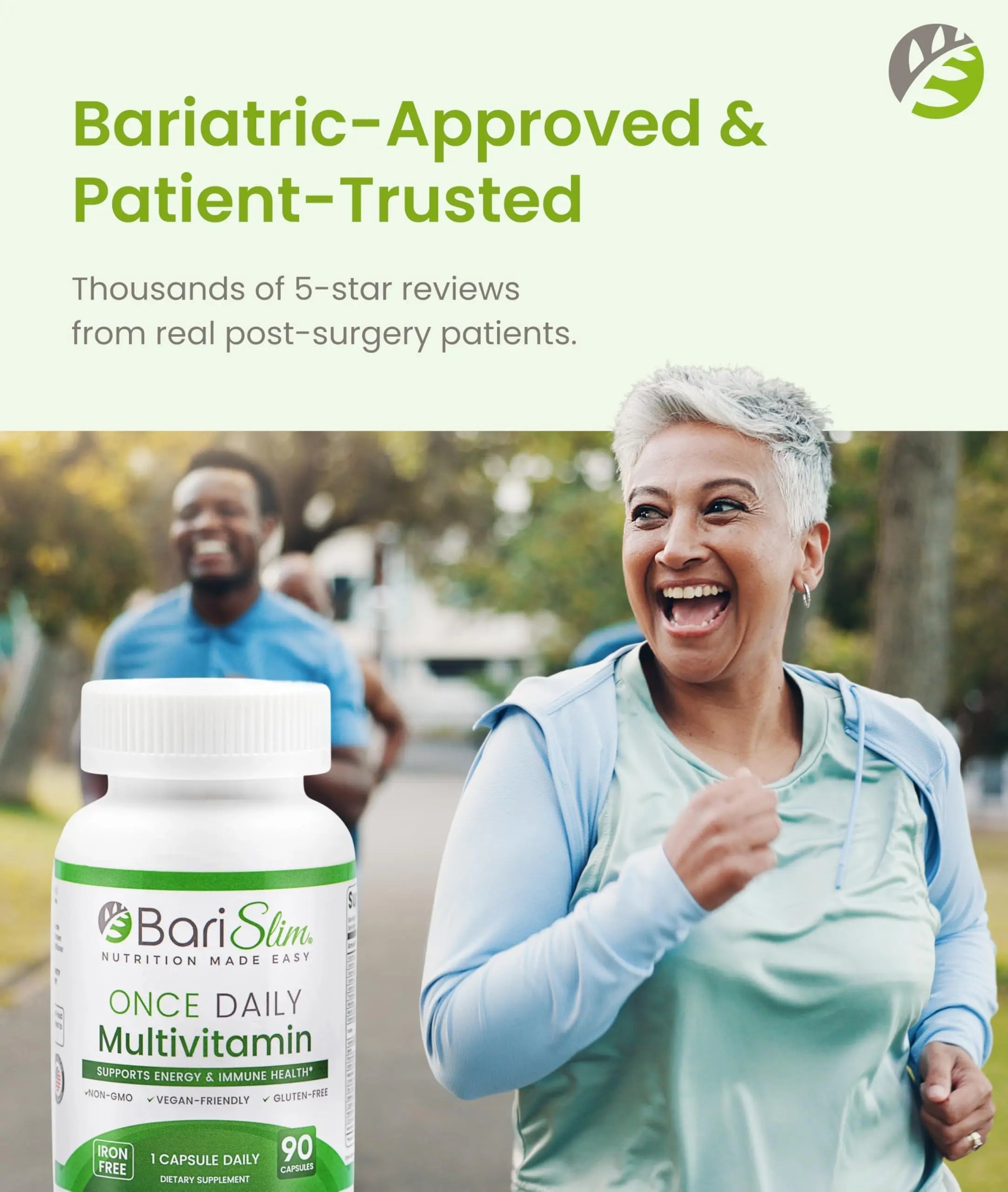 BariSlim Once Daily Bariatric Multivitamin Capsule - Iron-Free Formula - Bariatric Vitamin and Supplement for Post Surgery BariSlim uk supplements