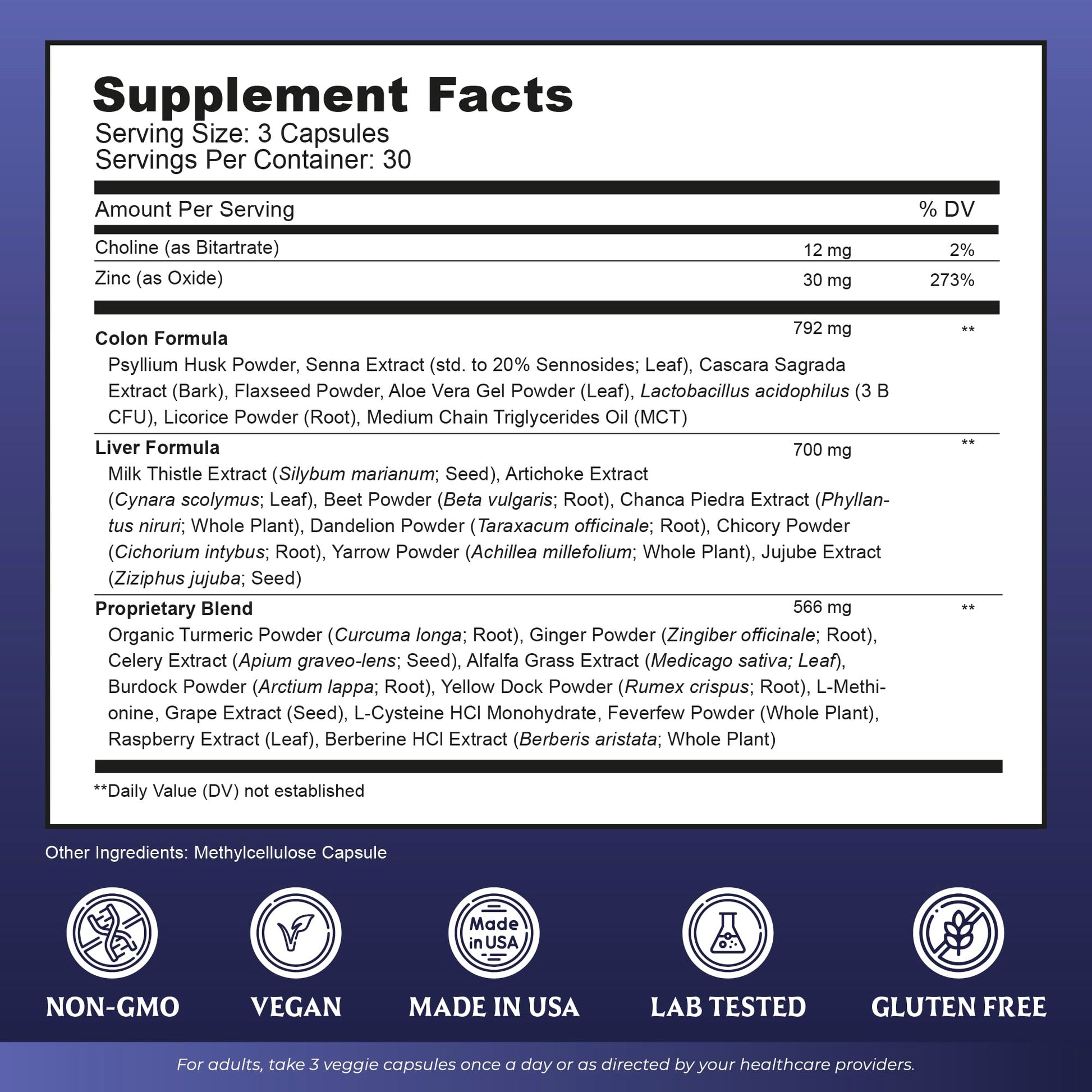 Liver Cleanse Detox & Repair with Colon Cleanse - Milk Thistle, Dandelion Root, Psyllium Husk Fiber Nutreb uk supplements