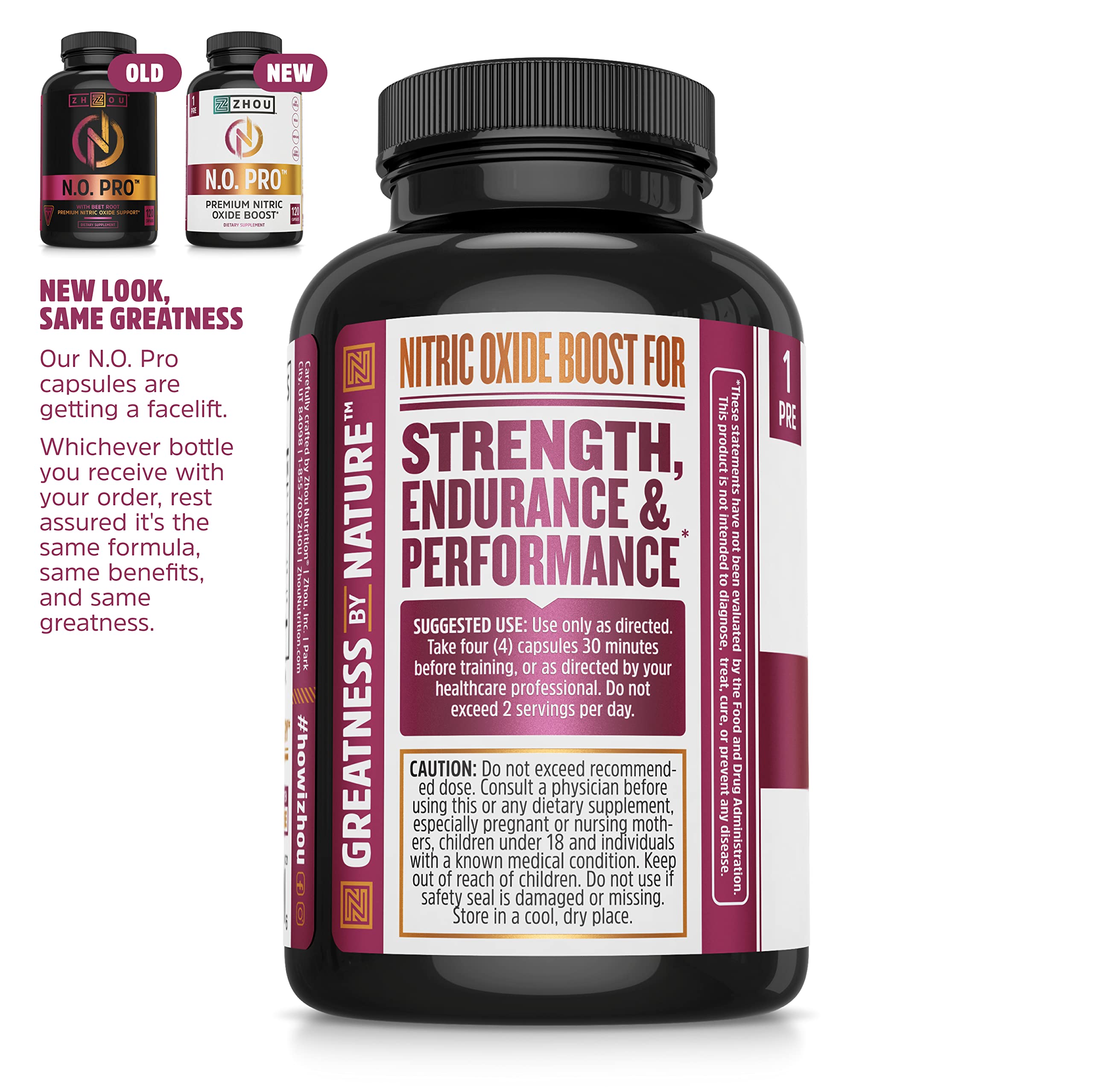 Zhou Nitric Oxide with L Arginine, Citrulline Malate, AAKG and Beet Root | Powerful N.O. Zhou Nutrition uk supplements