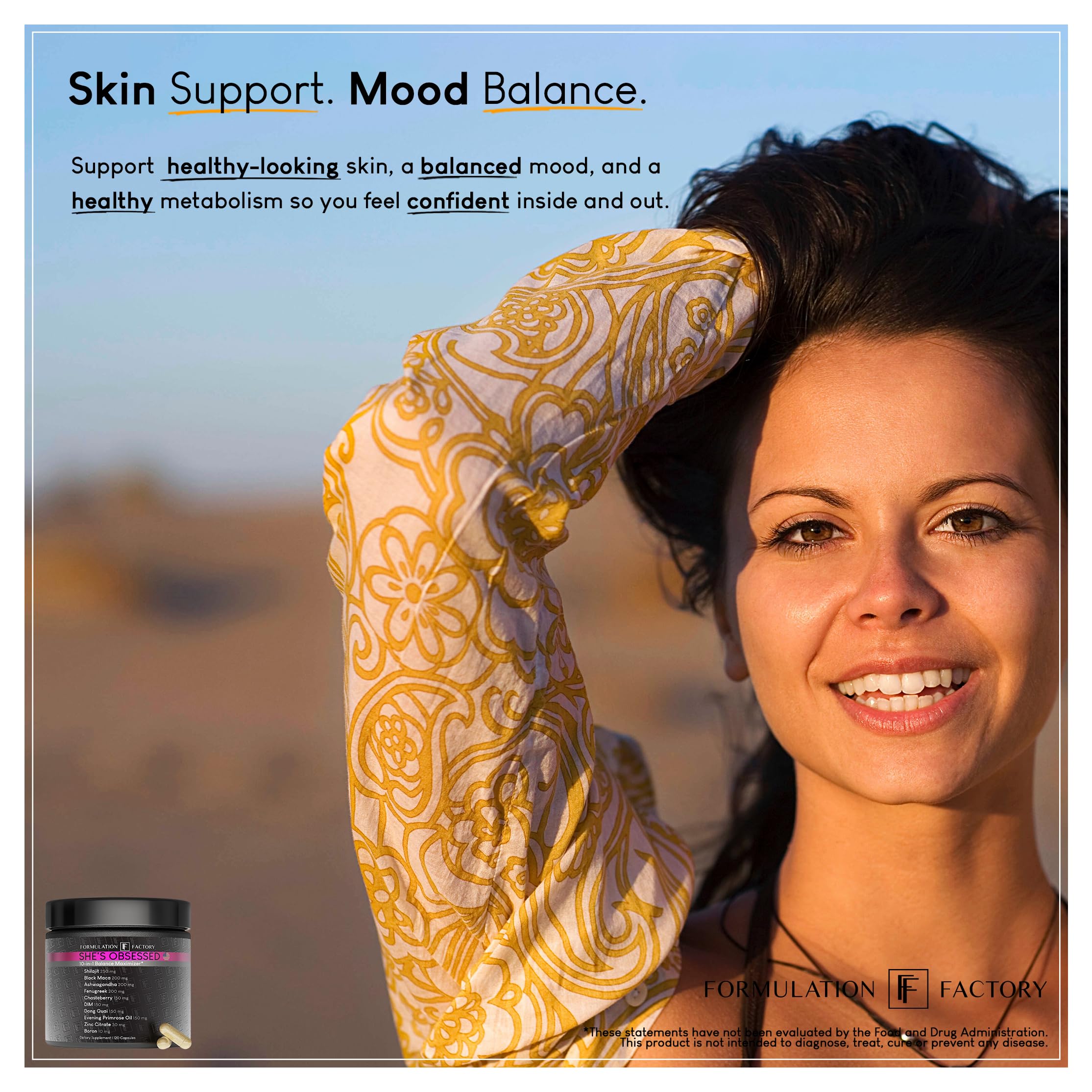 Formulation Factory She's Obsessed: 10-in-1 Hormone Balance Maximizer with Shilajit, Maca, Ashwagandha, DIM, Dong Quai, Zinc & More for Vitality & Balance – 120 Capsules 2 Months Formulation Factory uk supplements