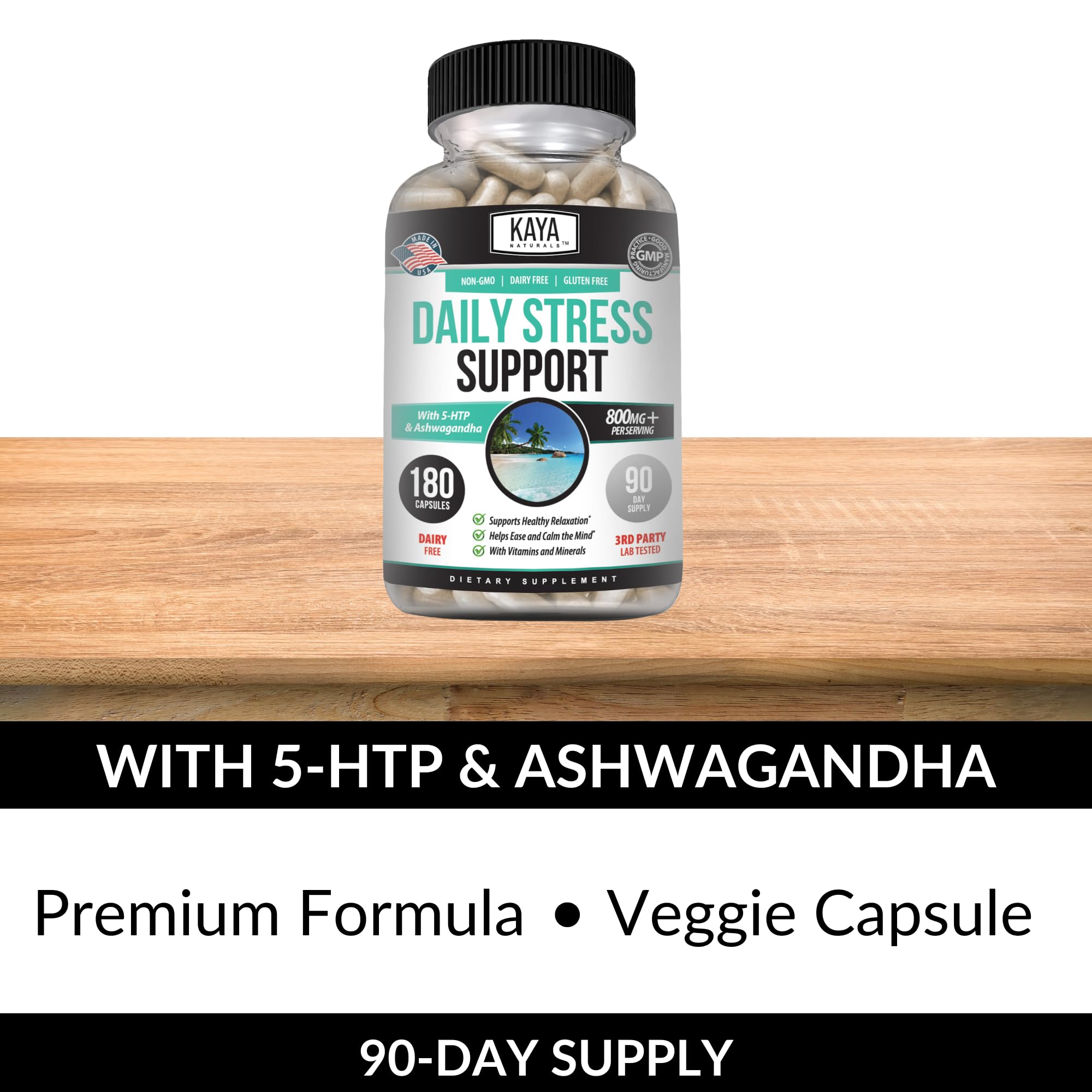 Kaya Naturals - Natural Herbal Support Vitamin Supplement are Designed to Help You find Balance and Relaxation in Your Daily Routine - Vitamin Supplement - 180 Capsules Kaya Naturals uk supplements