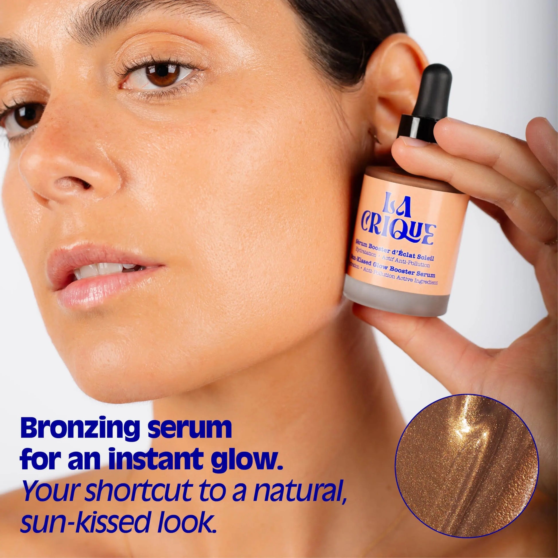 La Crique Bronzing Face Serum - Hydrating Bronzing Drops with Hyaluronic Acid & Anti-Pollution Protection - Natural Sun-Kissed Glow for All Skin Types - Vegan Friendly, Clean Beauty - 1 fl oz LA CRIQUE uk supplements