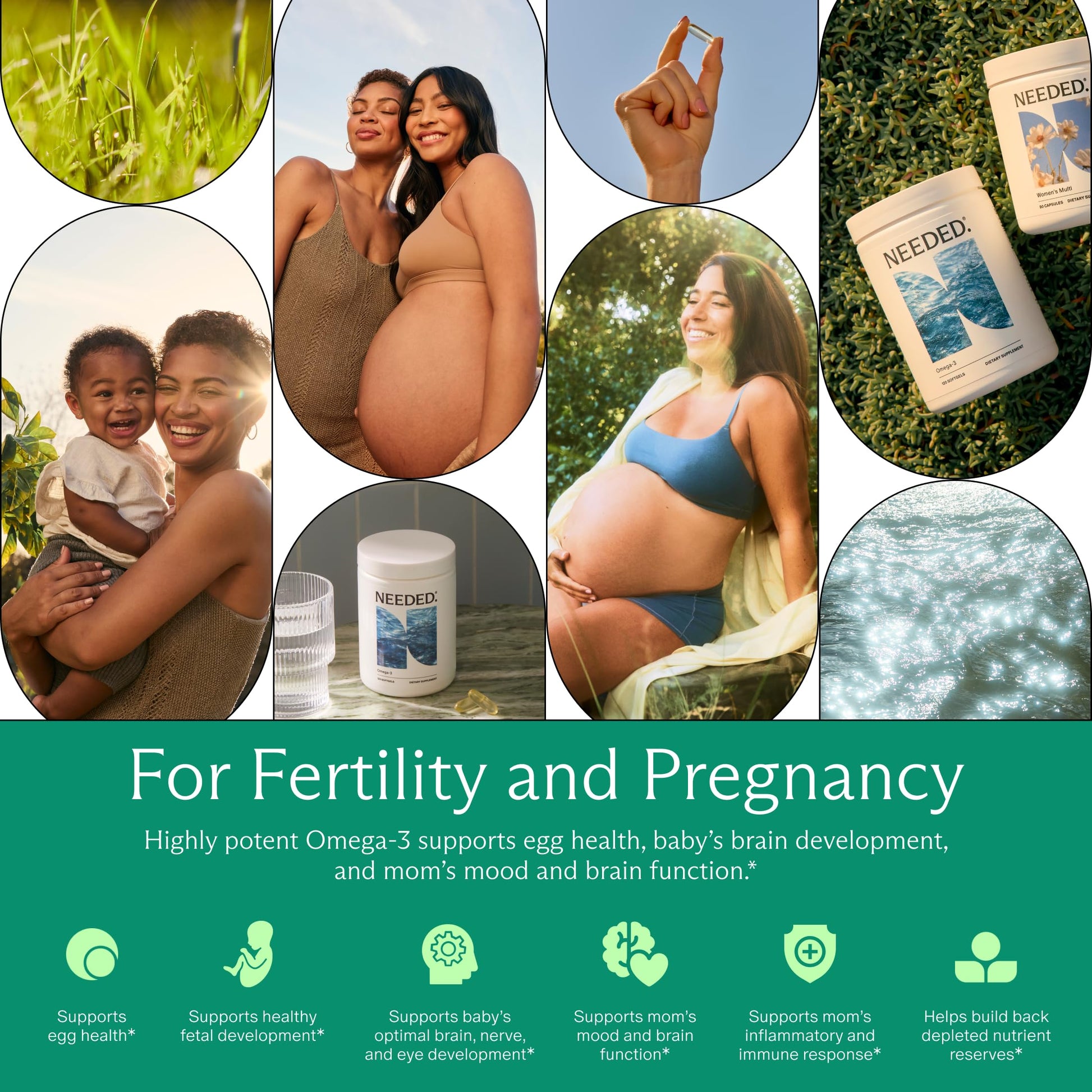 Needed. Prenatal Omega-3 - High Potency Dose of Sustainably Sourced Fish Oil, 1000mg DHA, 1000mg EPA, Encased in a Gelatin-Free, Plant-Based Softgel Shell Needed. uk supplements