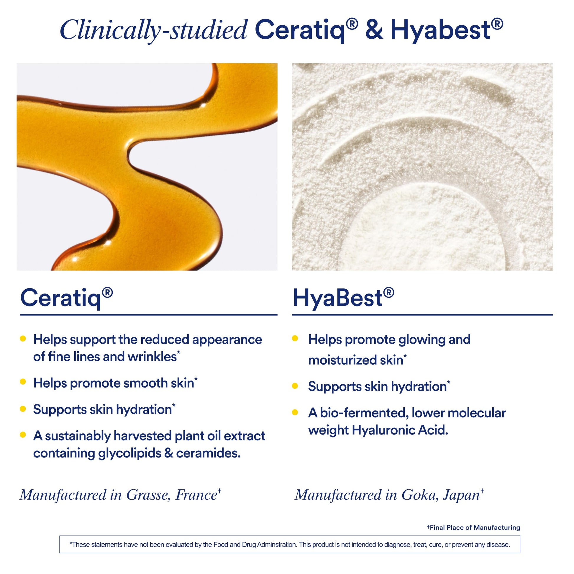 Ritual HyaCera Skin Supplement for Wrinkle Support, with Hyabest® and Ceratiq® for Skin Hydration Support, Hyaluronic Acid, Glycolipids, Ceramides, Gluten Free, Non GMO, Vanilla Essence, 30 Day Supply Ritual uk supplements