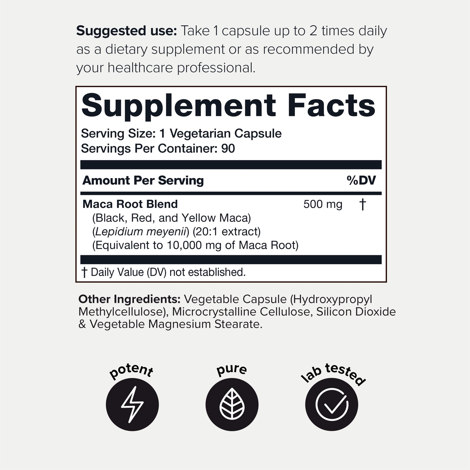 Toniiq 10,000mg 20x Concentrated Extract - Single Origin Wildcrafted Maca Root Capsules Toniiq uk supplements