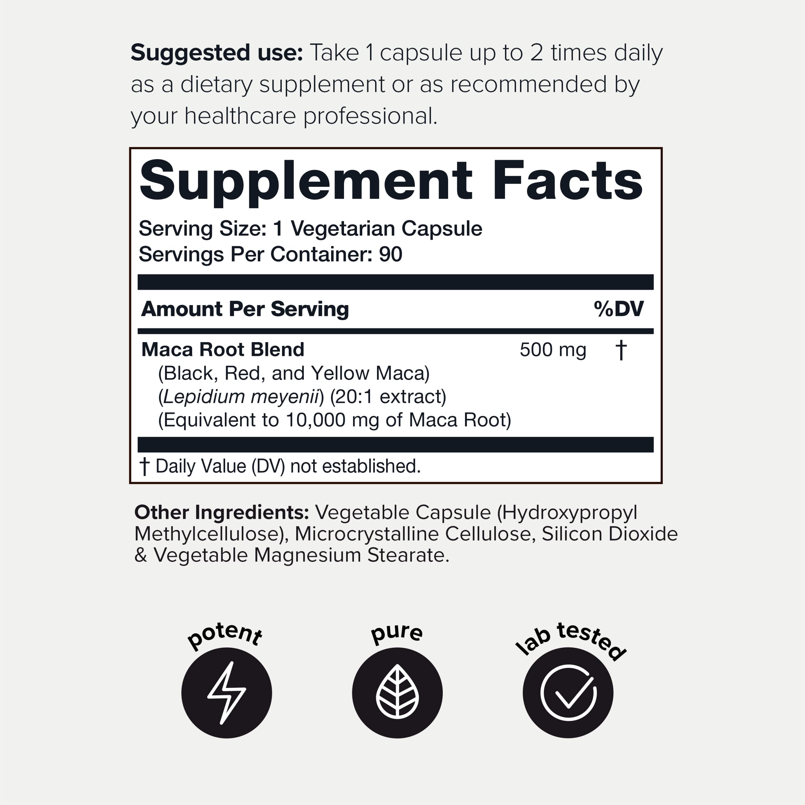 Toniiq 10,000mg 20x Concentrated Extract - Single Origin Wildcrafted Maca Root Capsules Toniiq uk supplements