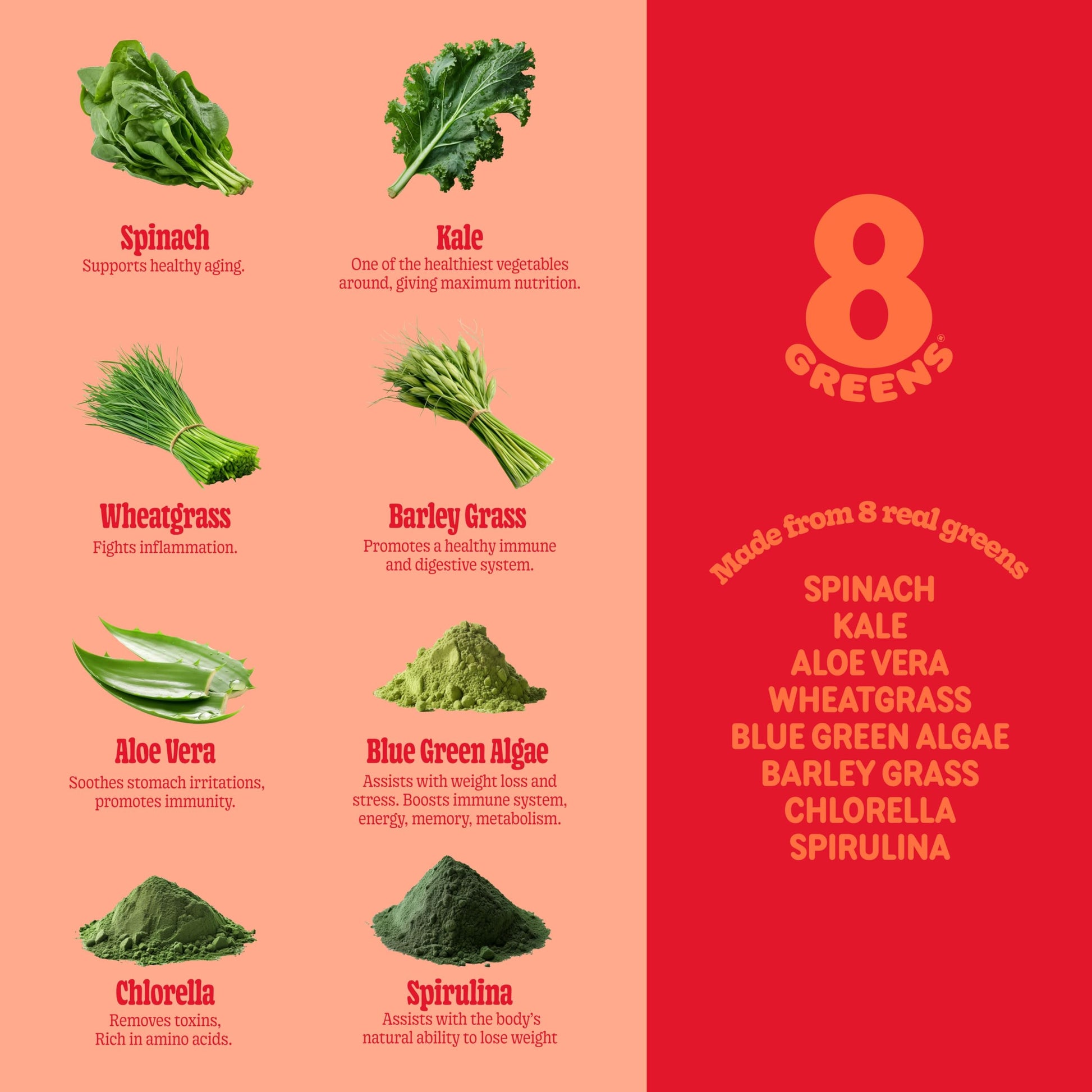 8Greens Supergreens Tablets | Super Greens Powder Superfood Tablet, Metabolism Immunity & Focus, Daily Greens Effervescent Tablets, Organic: Aloe Vera, Spirulina, Chlorella, Blood Orange, 30 Servings 8Greens uk supplements